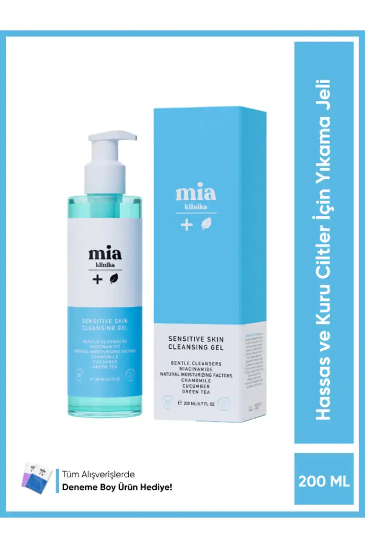Mia Klinika Hassas ve Kuru Ciltler İçin Nazik ve Nemlendirici Yüz Yıkama Jeli