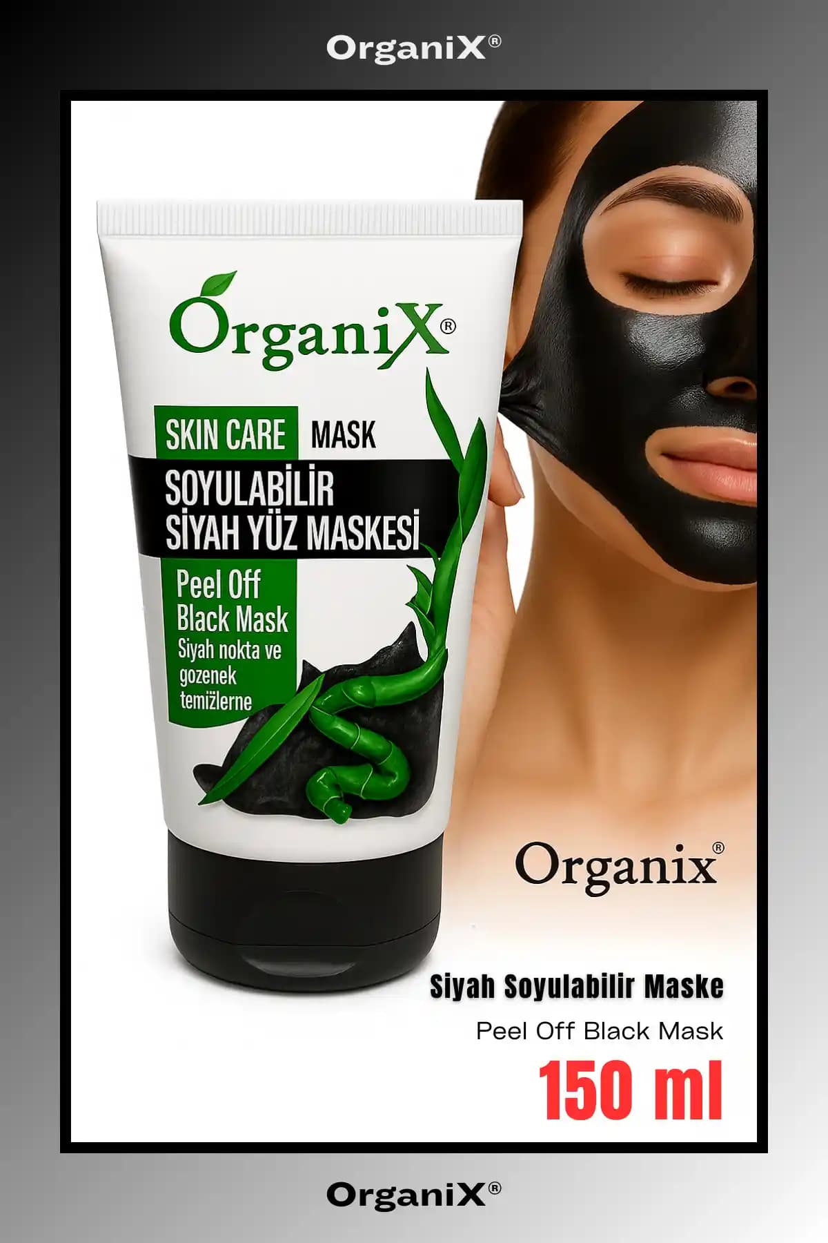 Organix Siyah Nokta Temizleyici Soyulabilir Yüz Maskesi ile Derinlemesine Cilt Bakımı