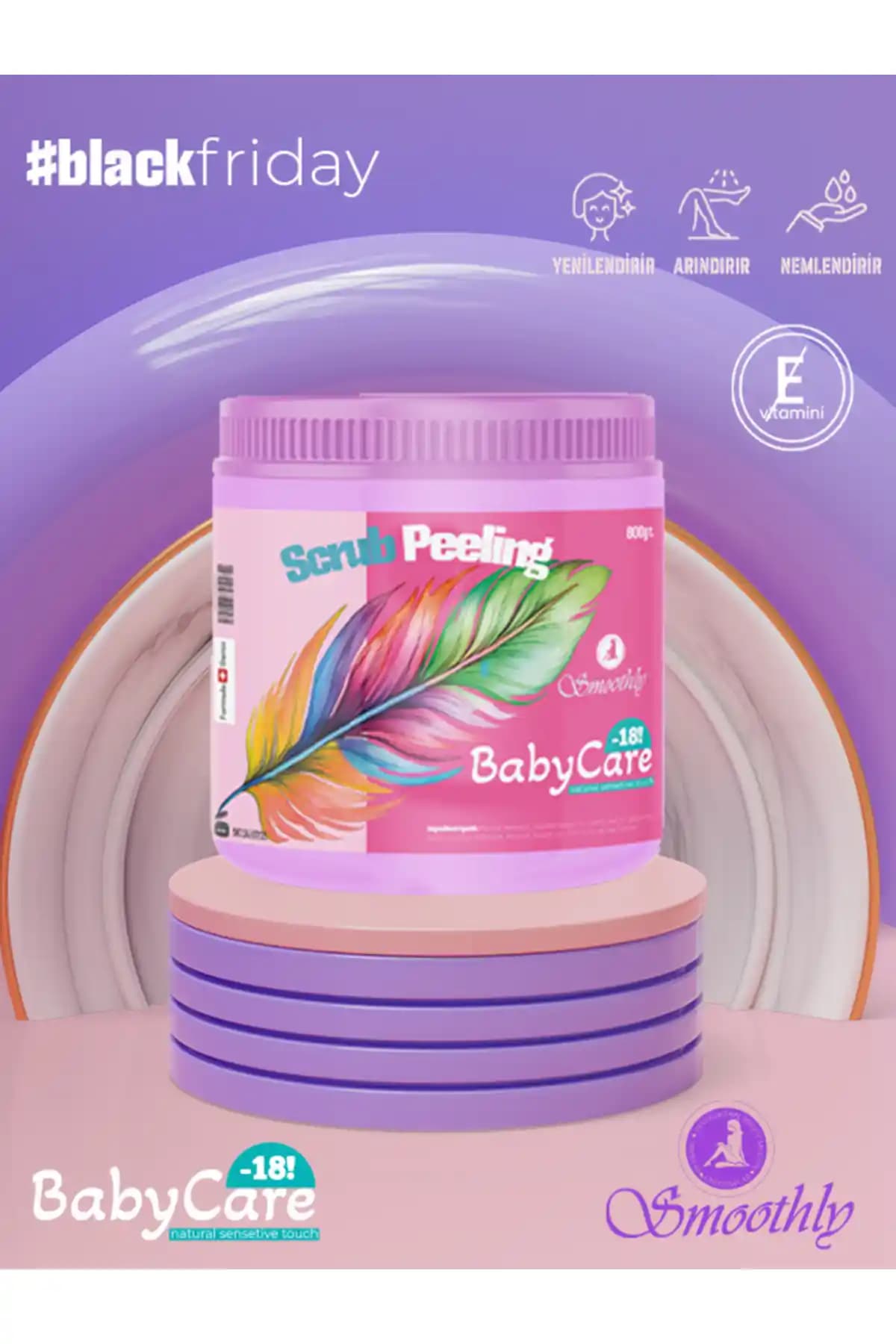 Smoothly BABY CARE Batik Peeling 800g: Bikini Bölgesi Batık ve Cilt Bakımında Etkili Çözüm