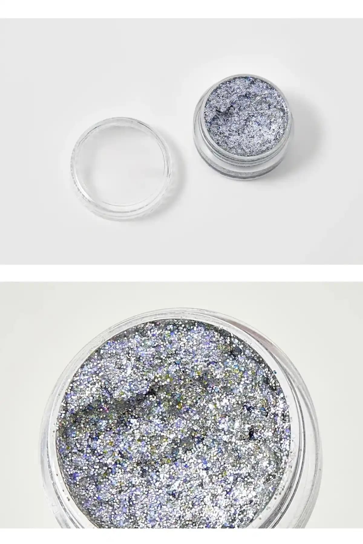 Tolstoy Jel Kıvamında Parlak Gri Glitter - Kalıcı ve Doğal Işıltı Sağlayan Makyaj Ürünü