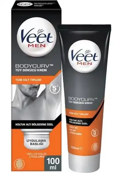 Veet Men Erkeklere Özel Koltuk Altı Tüy Dökücü Krem 100 ml - Hassas Ciltler İçin Etkili