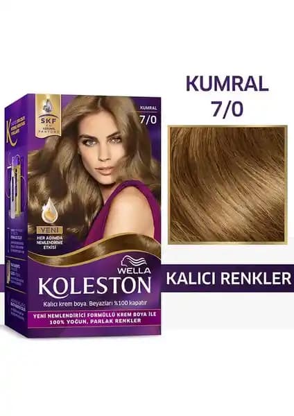 Wella Koleston Kit Saç Boyası 7/0 Kumral ile Doğal ve Kalıcı Saç Rengi Değişimi