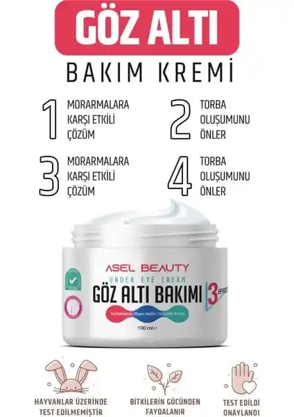 Asel Beauty Göz Altı Morluk ve Torbalanma Karşıtı Yoğun Nemlendirici Krem İncelemesi