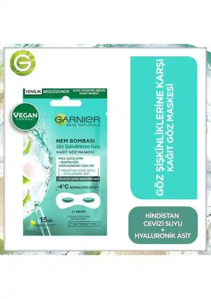 Garnier Hindistan Cevizli Göz Maskesi: Yoğun Nem ve Ferahlatıcı Etkiler Sunan Pratik Çözüm