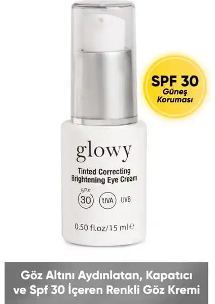 Glowy Renkli Göz Altı Kremi: SPF30 ile Göz Çevresi Bakımında Etkili Çözüm