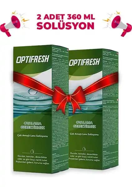Optifresh 360 ml 2li Günlük Kontakt Lens Bakım Solüsyonu Güvenilir ve Nazik Formülüyle
