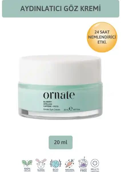 Ornate Göz Altı Kremi: Nemlendiren ve Canlandırıcı Göz Çevresi Bakım Ürünü