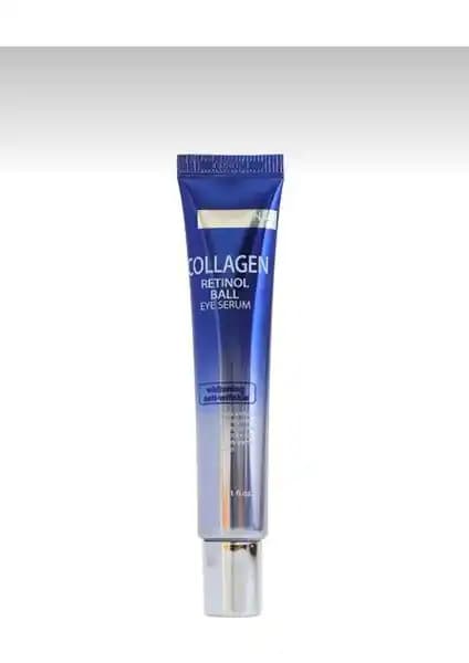 Retinol ve kolajen içeren göz serumu ile göz çevresi gençleştirme ve kırışıklık azaltma
