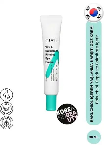 Tiam Vita A Bakuchiol Göz Kremi ile Göz Çevresi Gençlik ve Sıkılık Kazanır