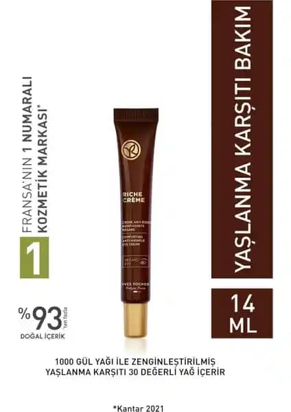 Yves Rocher Göz Kremi: Besleyici ve Yaşlanma Karşıtı Doğal Bakım Ürünü