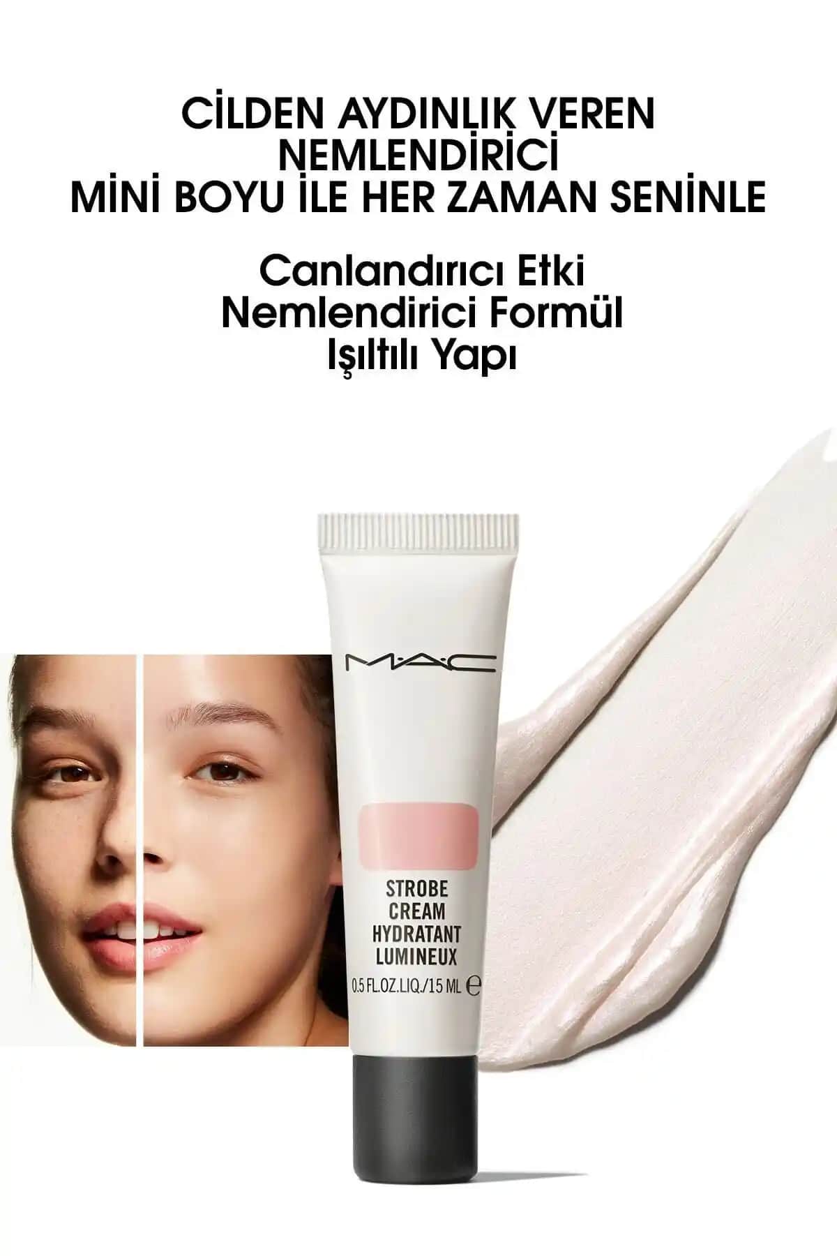 Mac Strobe Cream Pinklight ile doğal ışıltı ve sağlıklı görünüm sağlayan makyaj ürünü