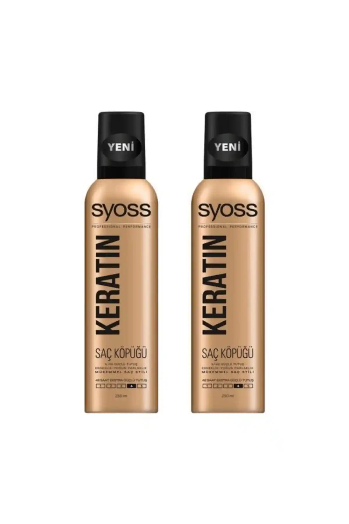 Syoss Keratin Köpük 250 ml ile Saçlara Hacim ve Parlaklık Kazandıran Güçlü Formül