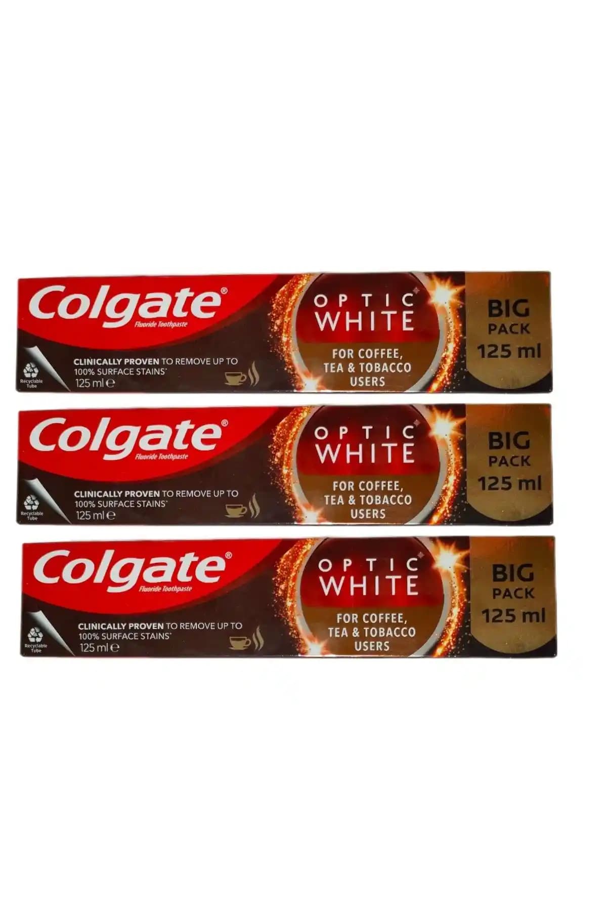 Colgate Optic White Diş Macunları Karşılaştırması 125 ml ve 50 ml x 2 Paket Seçenekleri