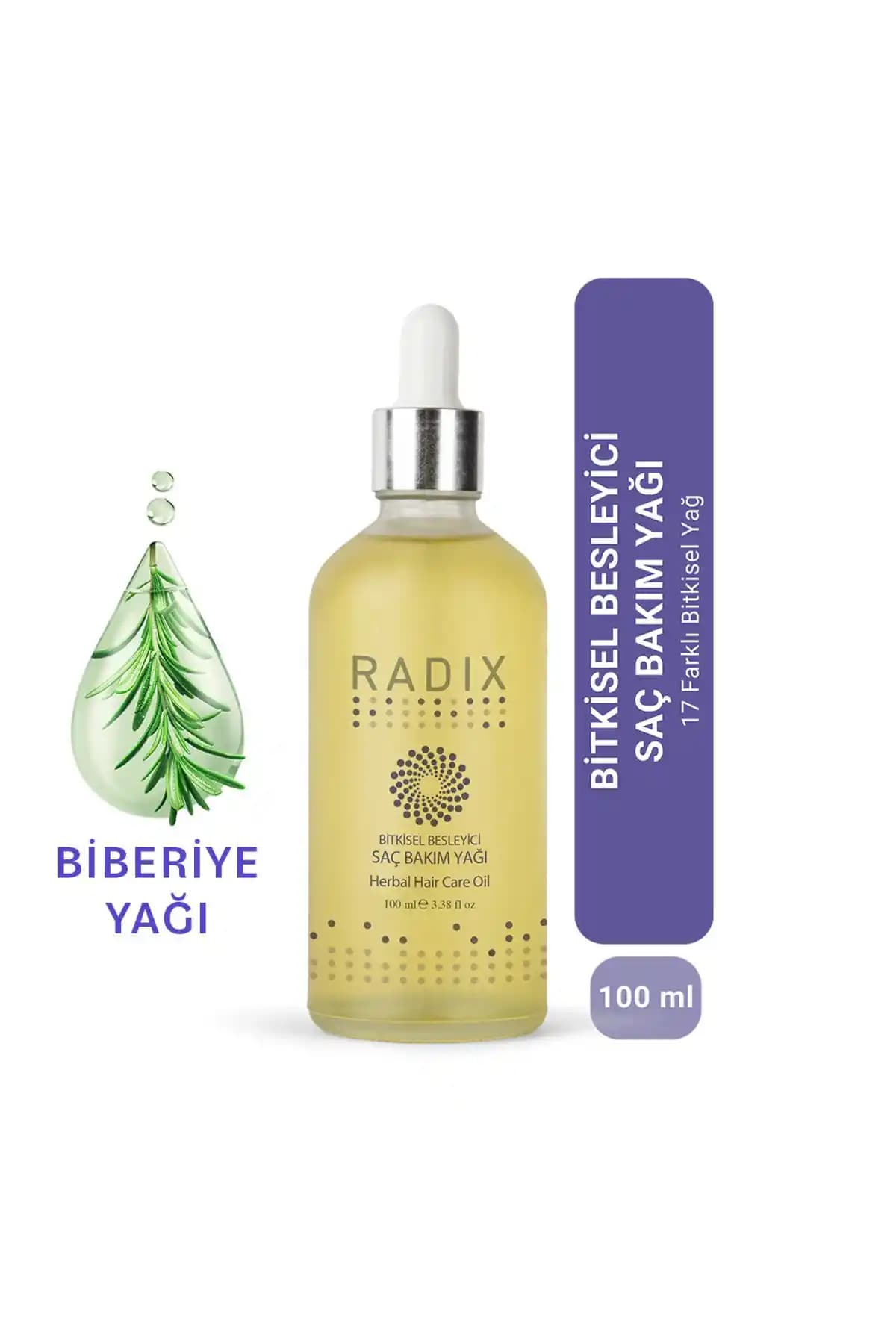 Radix Biberiye ve Argan Yağı İçerikli %100 Bitkisel Saç Bakım Kompleksi