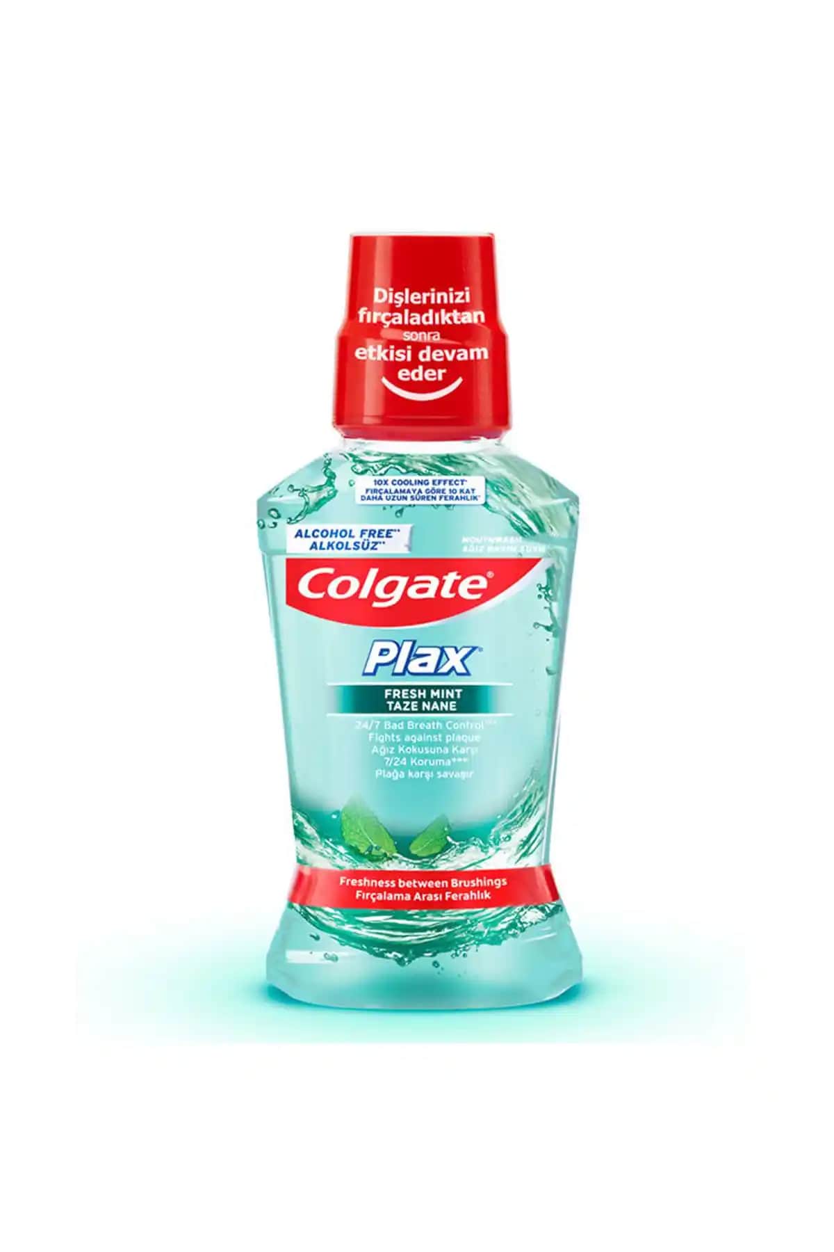 Colgate Plax Taze Nane Alkolsüz Ağız Bakım Suyu 250 ml ile Günlük Ağız Temizliği ve Ferahlık