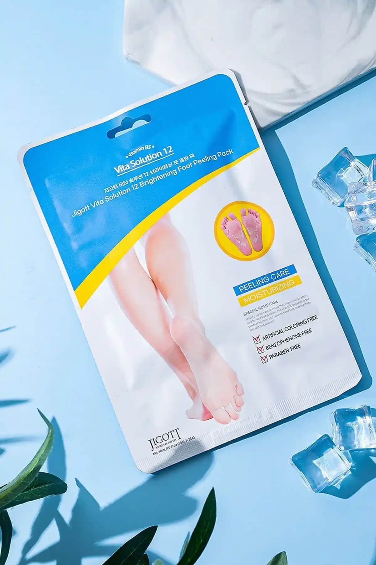 Jigott Ölü Deri ve Çatlaklar İçin Vitamin B5 İçeren Soyulabilen Ayak Peeling Maskesi