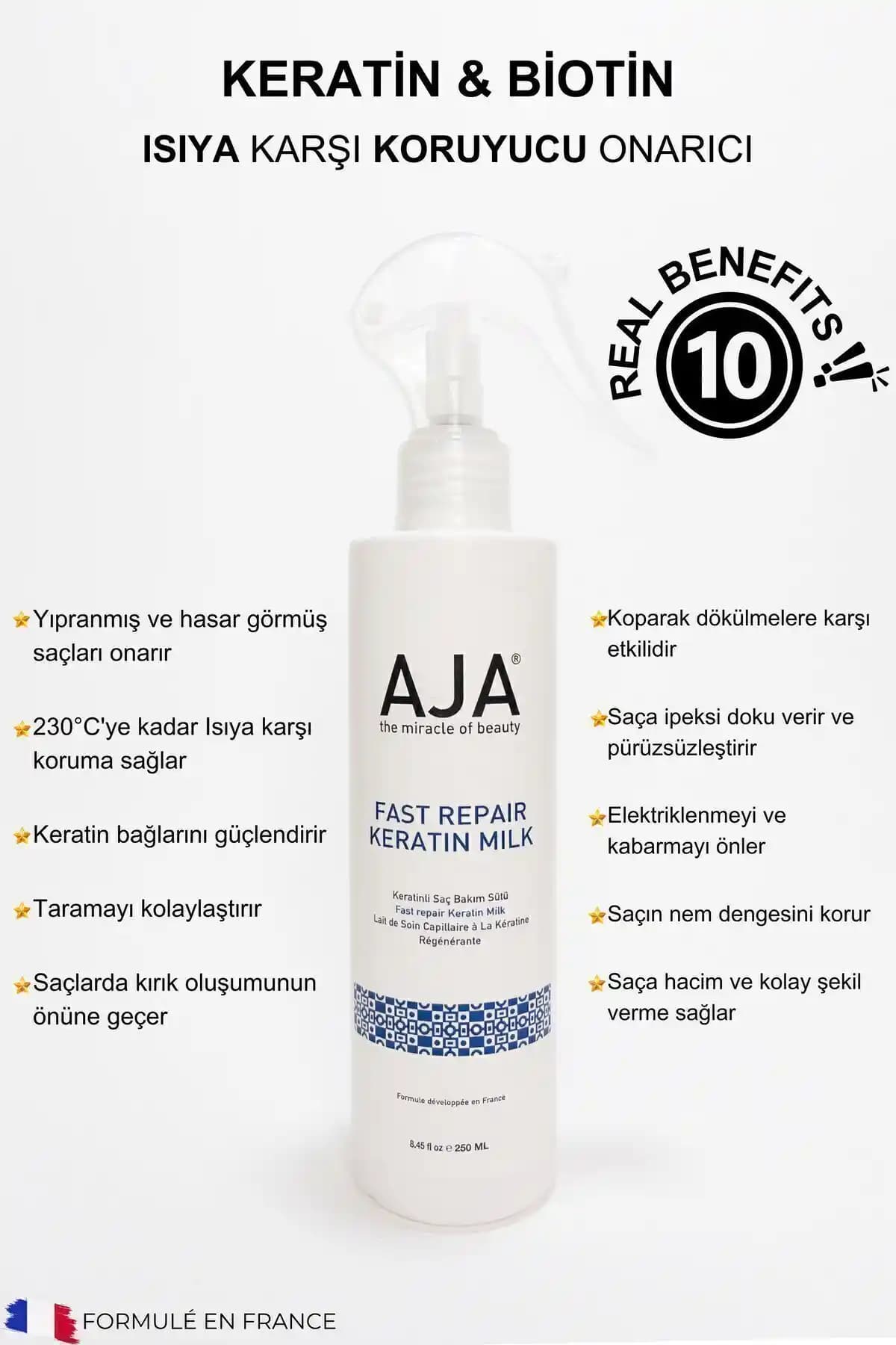 AJA Keratin ve Biotin İçerikli Fön Sütü ile Saçlara Sağlıklı Bakım ve Parlaklık Sağlayın