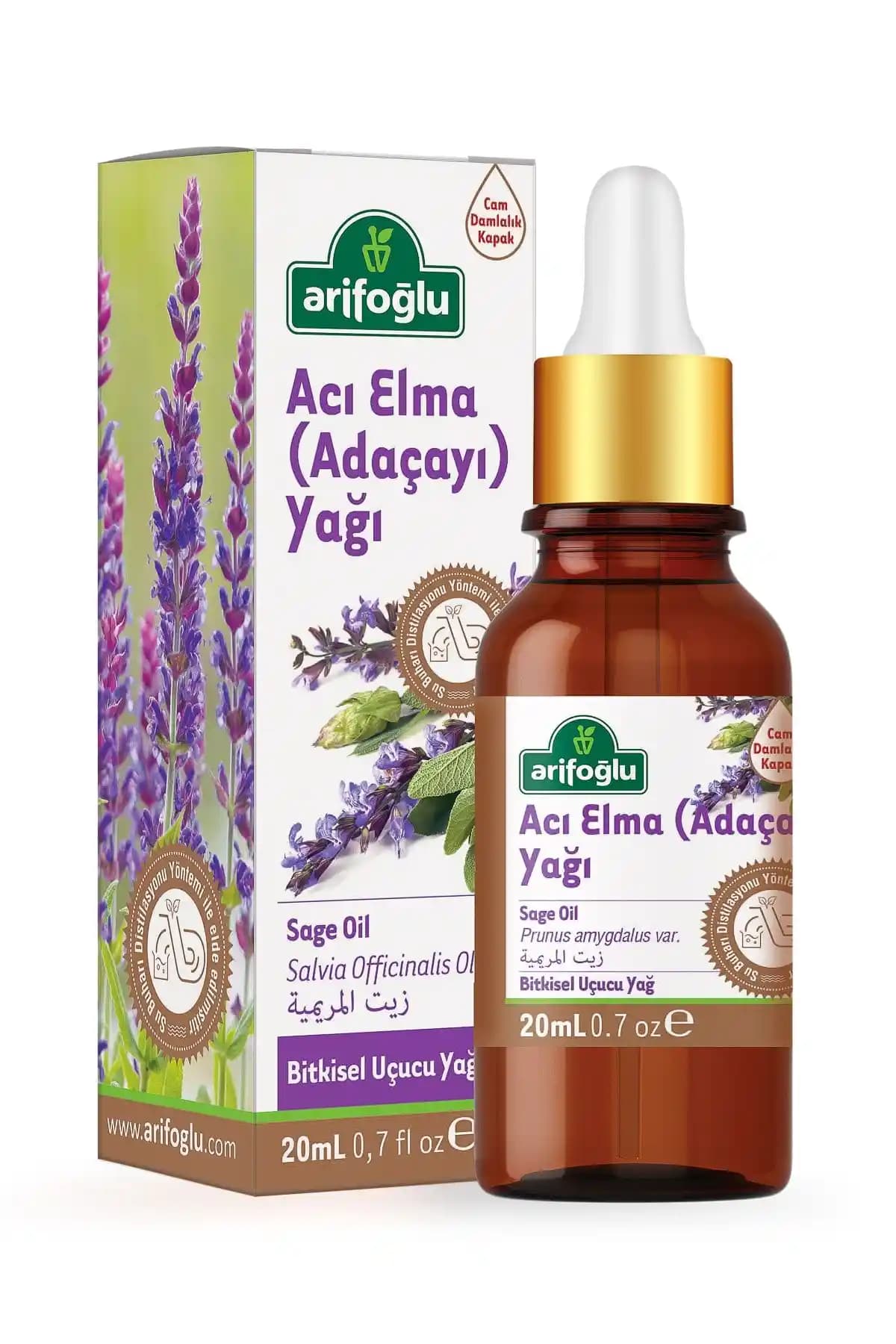 Arifoğlu Acı Elma Adaçayı Yağı 20ml doğal bitkisel uçucu yağ sağlıklı yaşam için