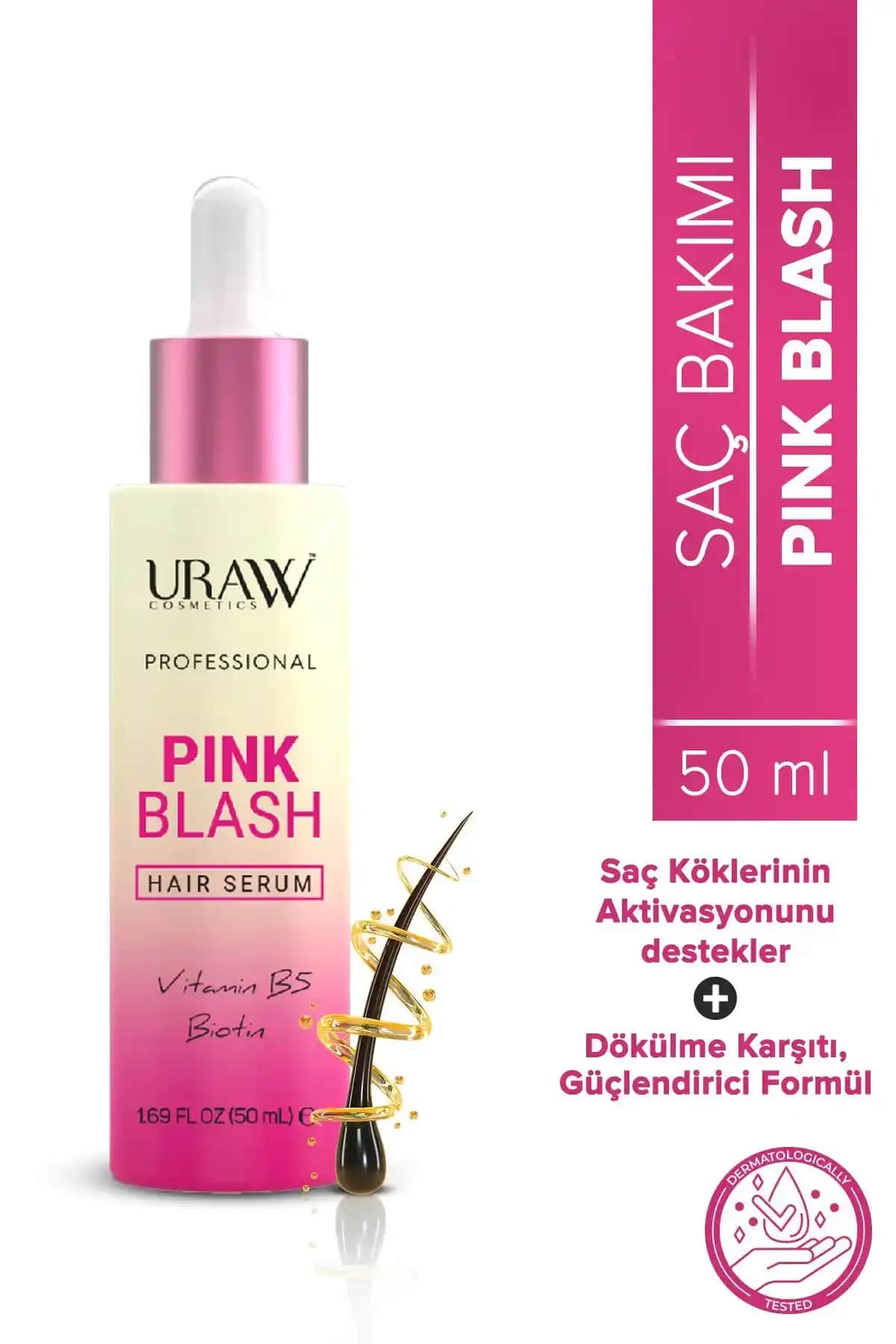 Uraw Pink Blash Saç Serumu: Saç Sağlığını Destekleyen Güçlendirici ve Uzama Fırsatı