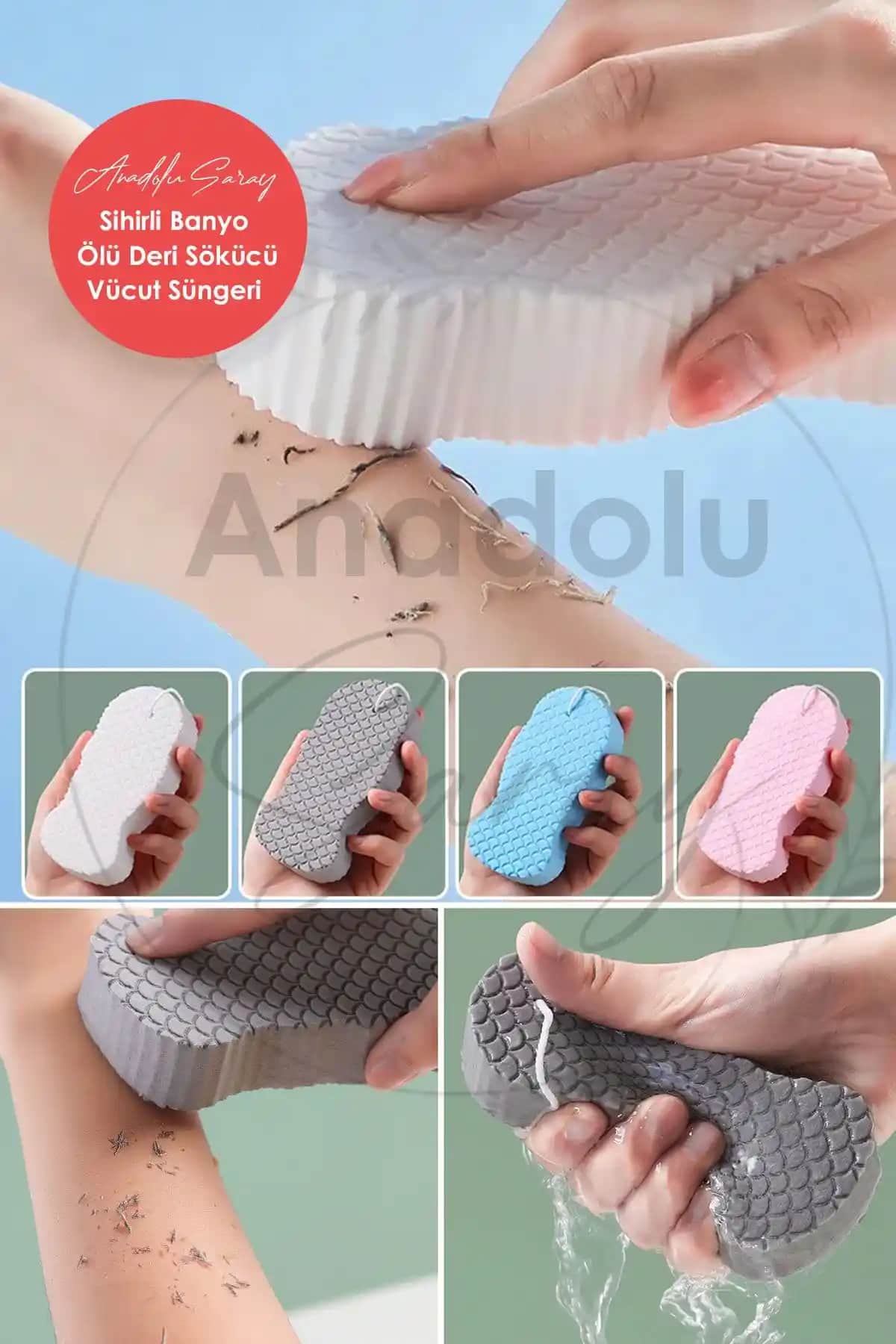 Anadolu Saray Banyo Süngeri: Yoğun Peeling ve Masaj Özelliğiyle Cilt Yenileme
