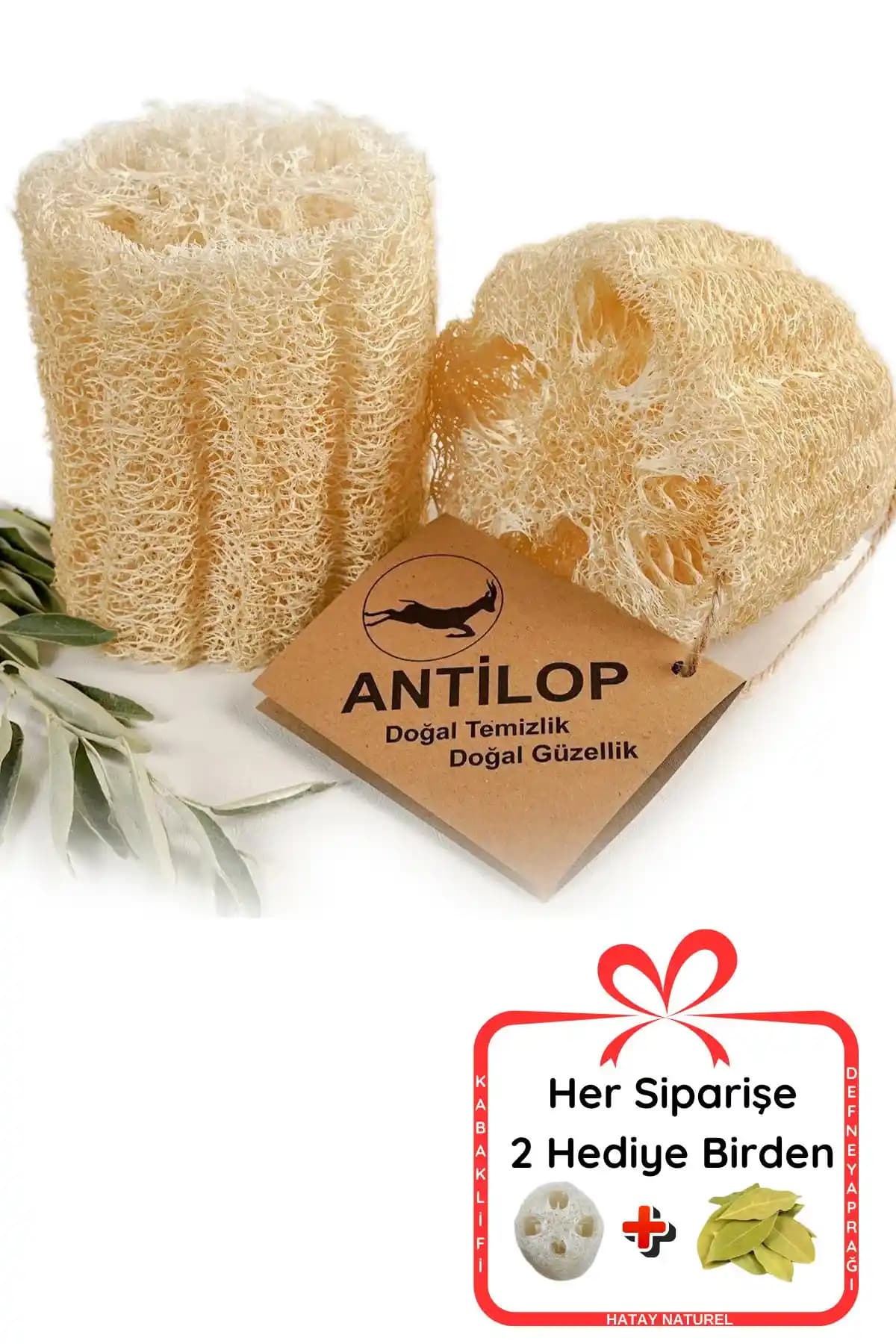 Antilop Doğal Kabak Tombul Banyo Kesesi Çevre Dostu ve Hassas Ciltler İçin Uygun