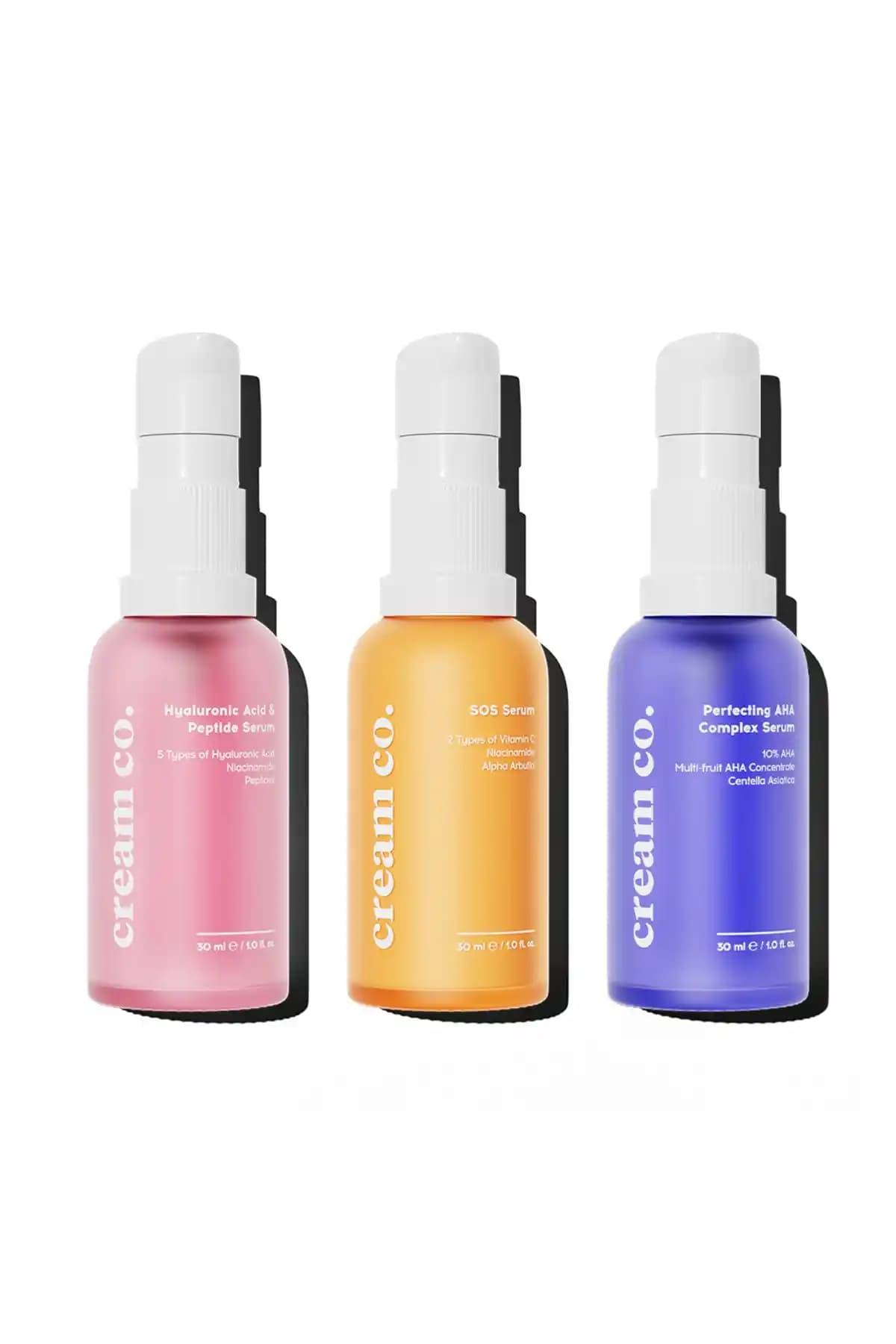 Cream Co. Canlandırıcı Serum Seti: Leke, Akne ve Gözenek Sıkılaştırıcı Etkili Bakım