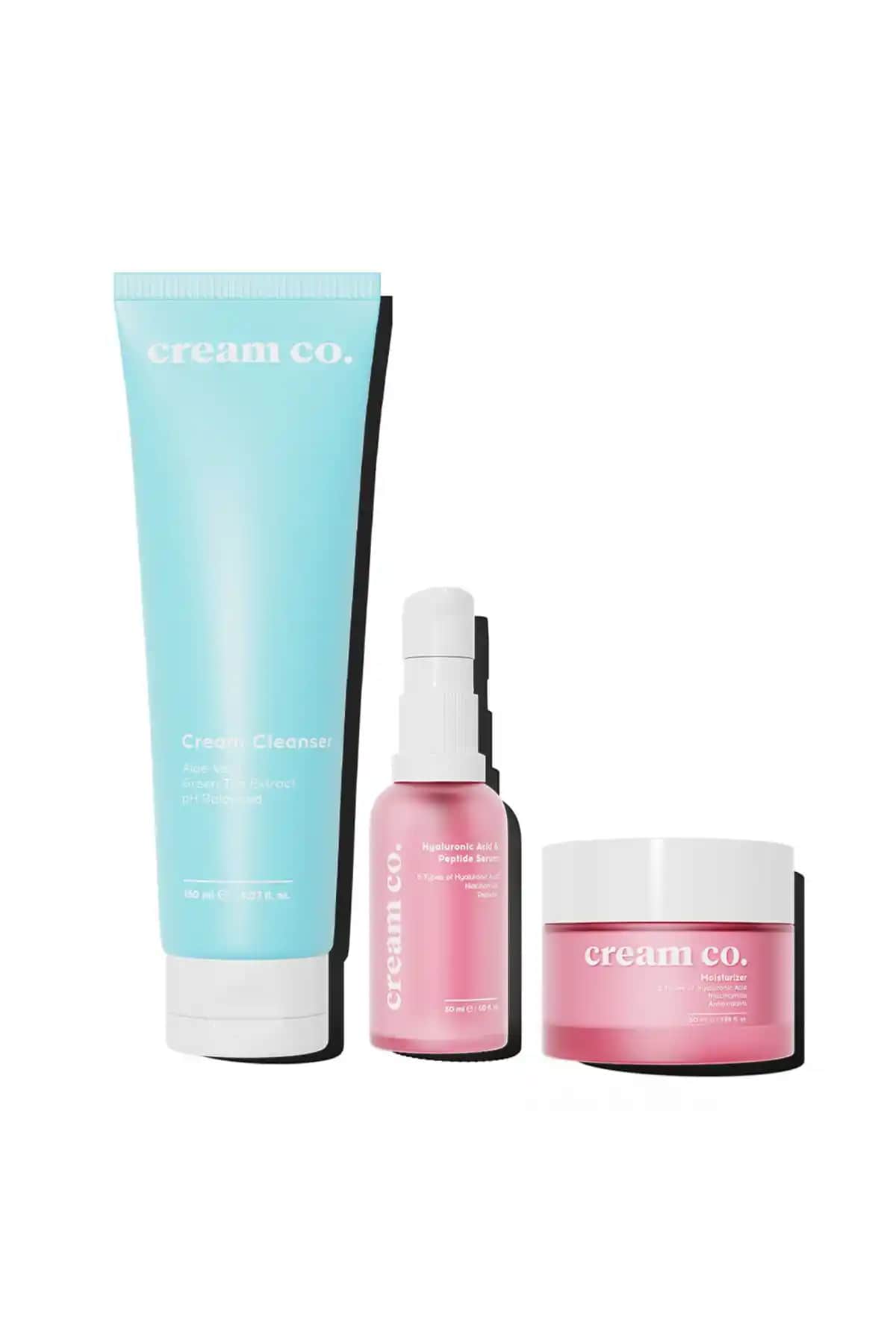 Cream Co. Temizleyici ve Nemlendirici Bakım Seti: Cilt Canlandırıcı ve Parlaklık Sağlayıcı Ürünler