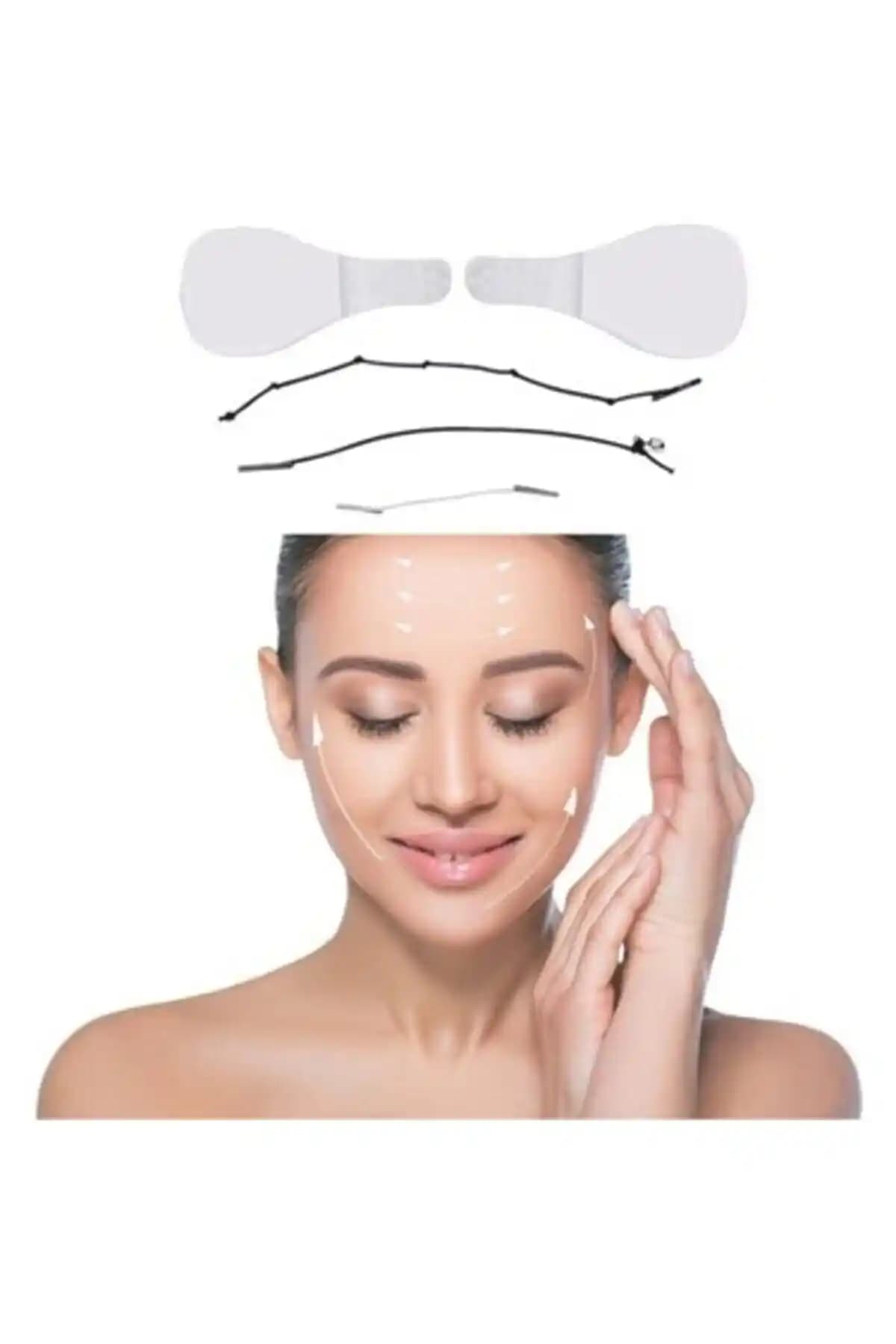 HaLVeY 40 Adet İpli Yüz, Kaş, Göz ve Boyun Germe Bantları Doğal ve Etkili Çözüm