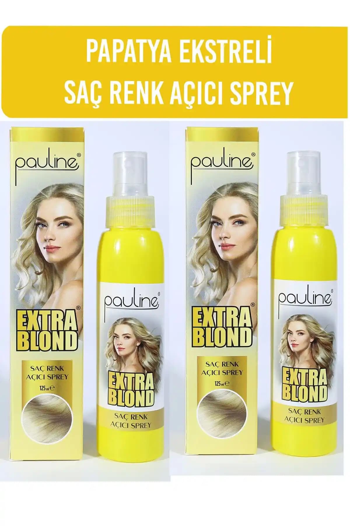 Pauline Doğal Saç Açıcı Sprey 125 Ml 2'li Paket ile Doğal Renk Açma ve Şekillendirme