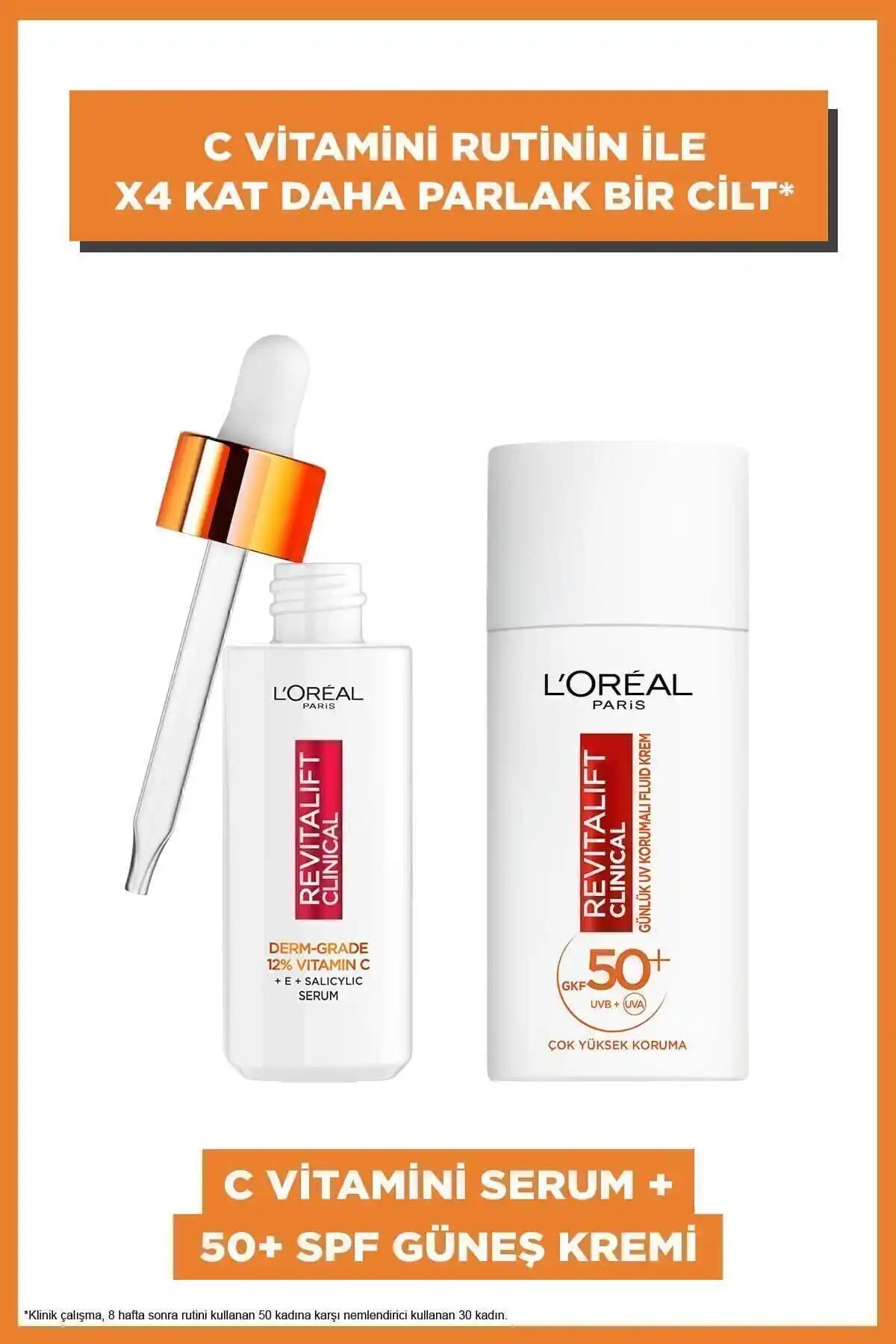 L'Oreal Paris Revitalift %12 Saf C Vitamini Serumu ve SPF 50+ Güneş Koruyucu Ürünü Özellikleri ve Faydaları