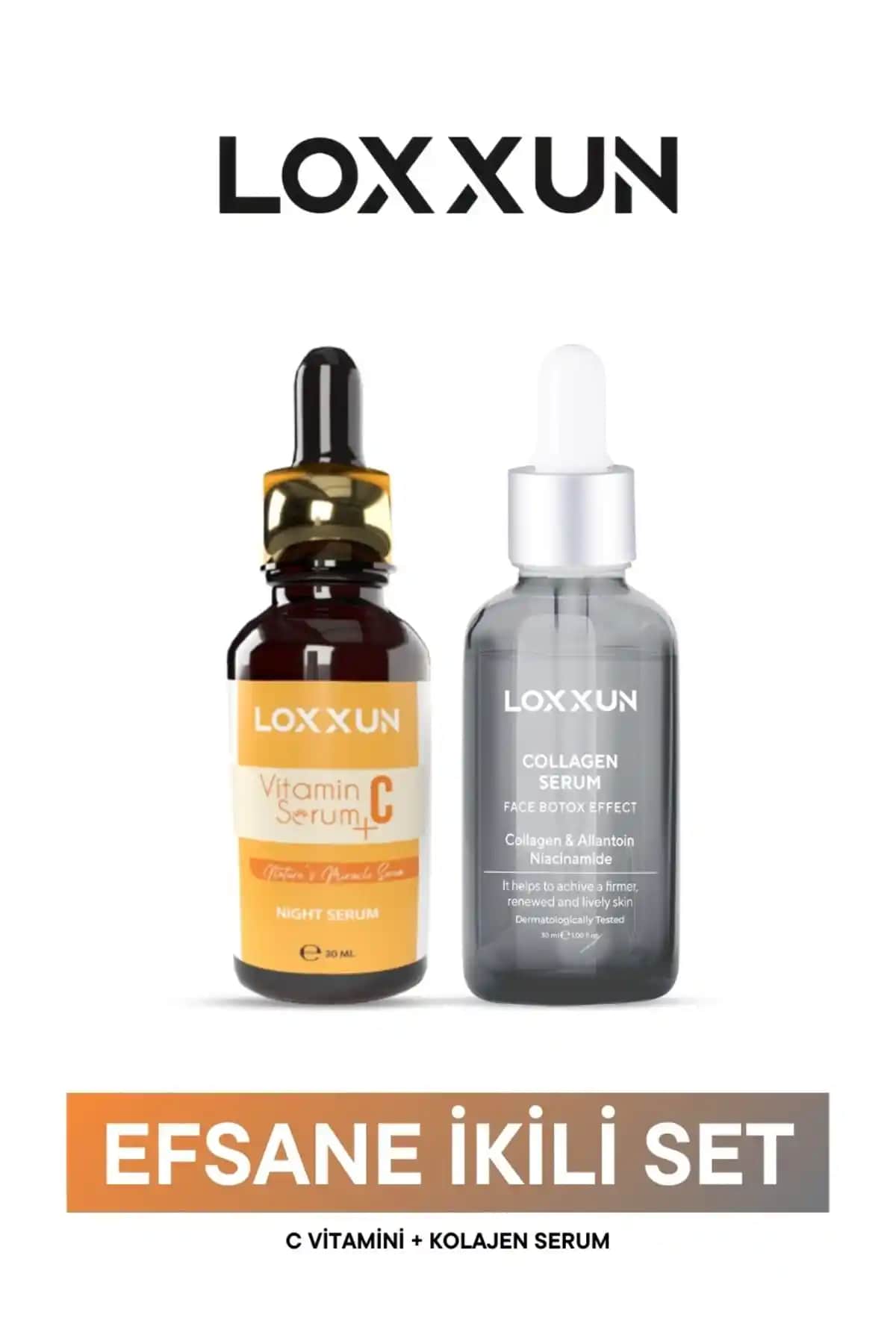 LOXXUN C Vitamini ve Kolajen Serum Seti ile Cildinizi Yenileyin ve Parlaklık Kazanın