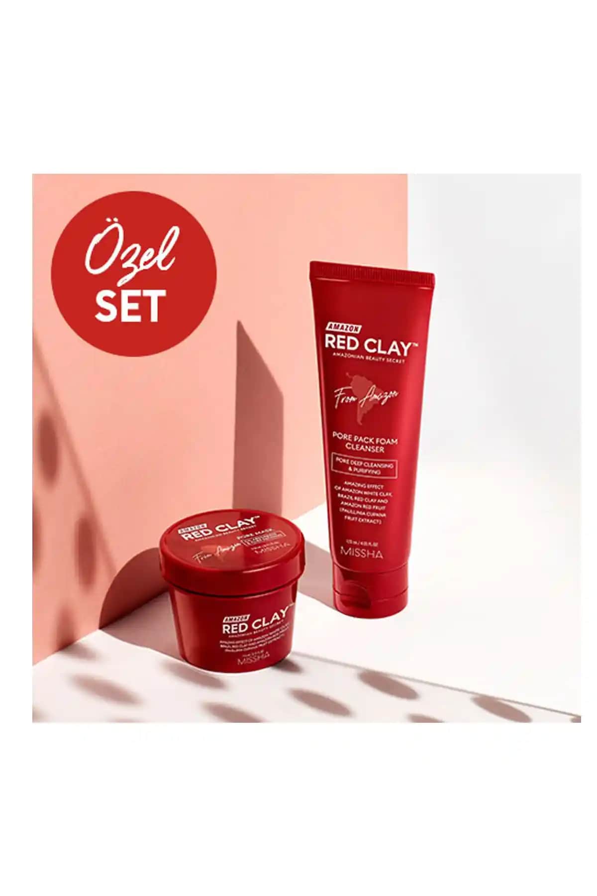 Missha Amazon Kili Maske ve Temizleyici Seti Genişlemiş Gözenekler İçin Derinlemesine Temizlik