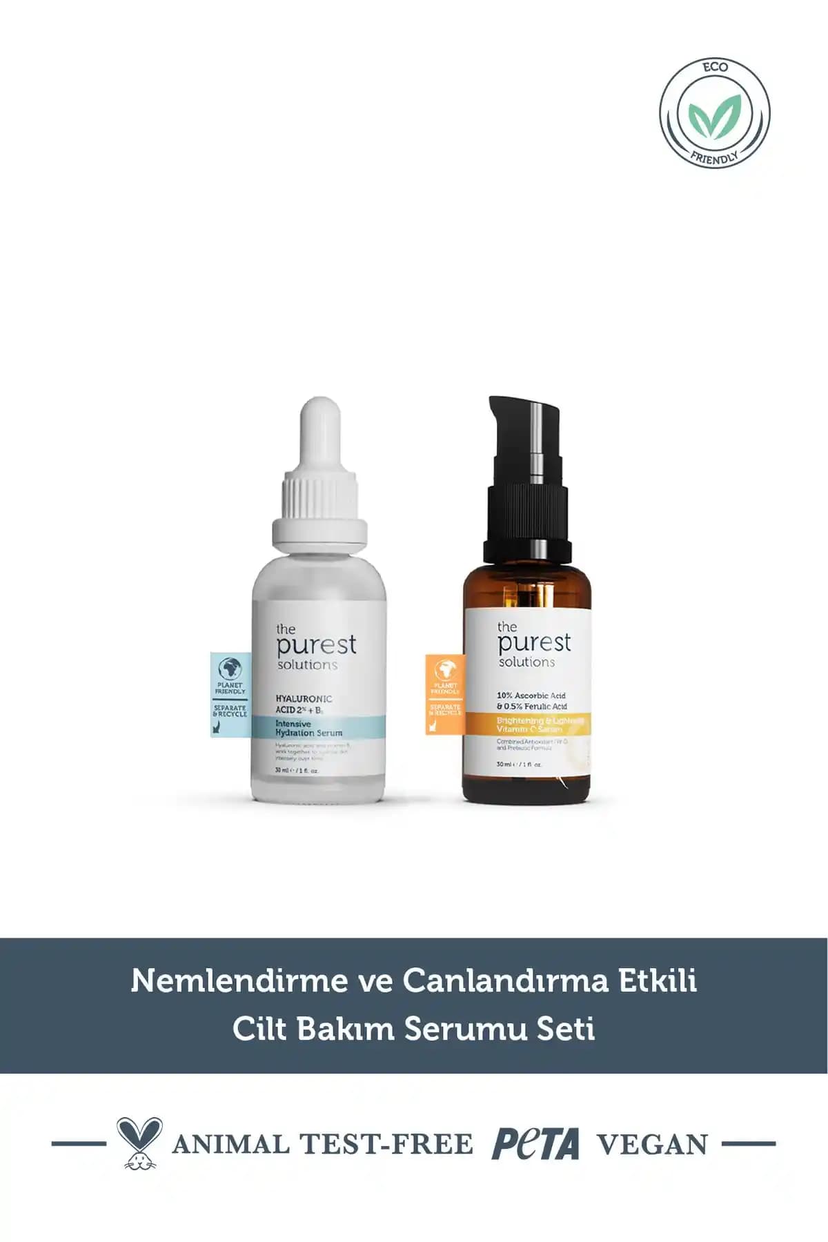 Nemlendirme ve Canlandırma Serumu Seti Kuru ve Hassas Ciltler İçin Etkili Çözüm