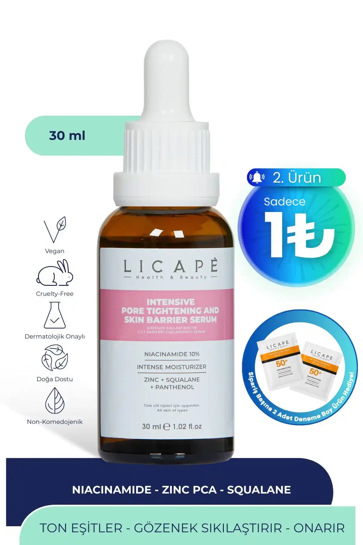 Licape Niacinamide %10 Serum ile Gözenekleri Sıkılaştırıcı ve Cilt Bariyerini Güçlendirme