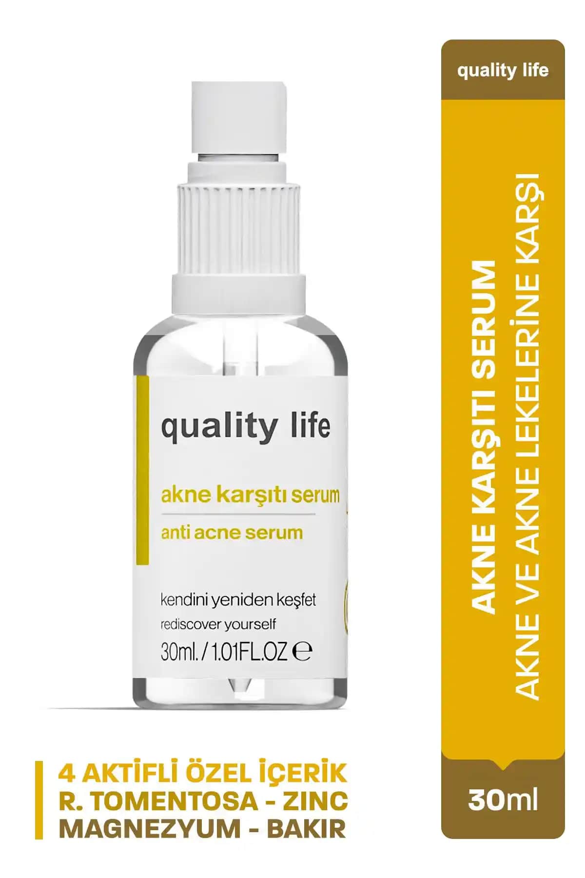 Quality Life Sivilce ve Akne Karşıtı Serum: Yağlı ve Akne Eğilimli Ciltler İçin Etkili Çözüm