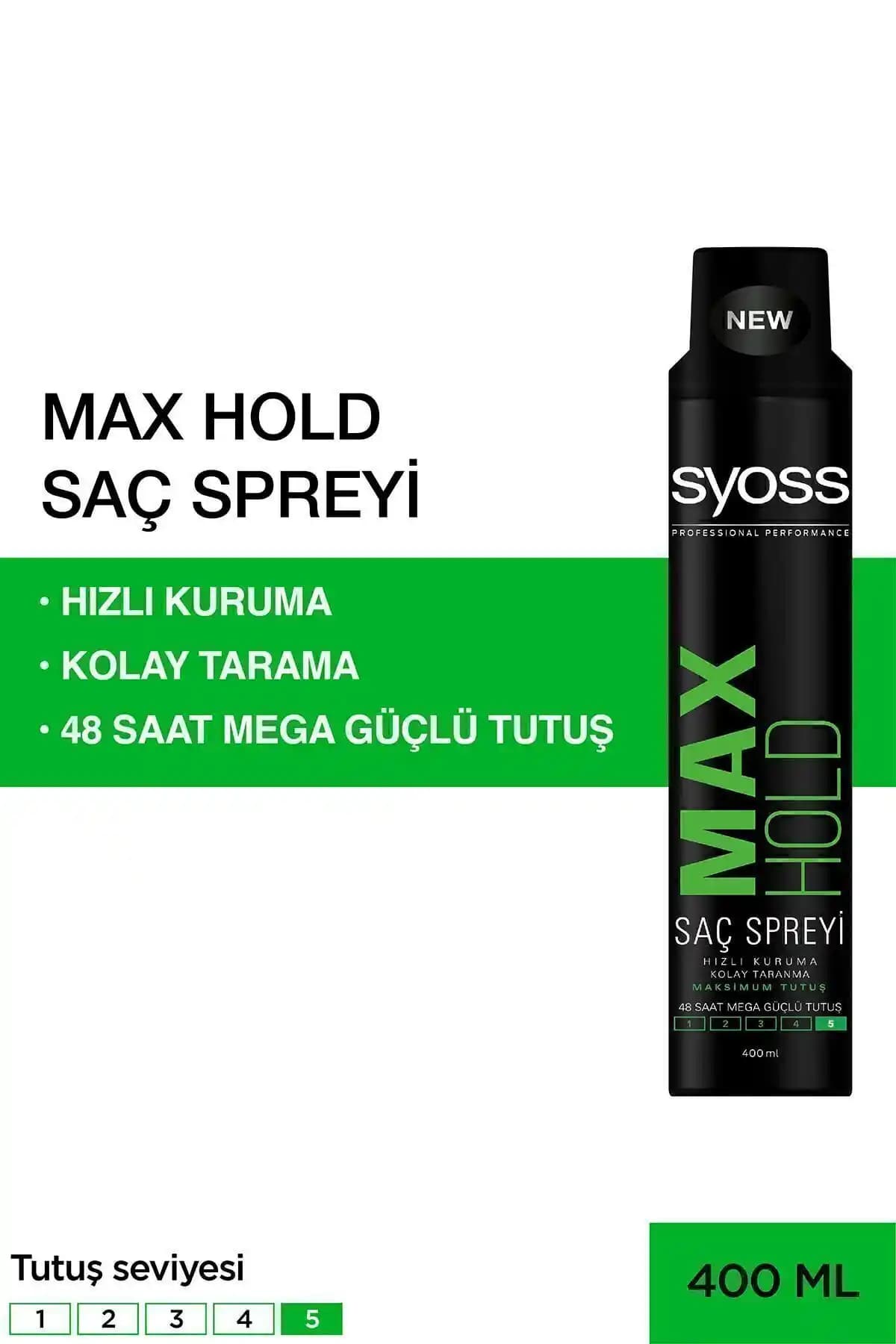 Syoss Saç Spreyi 400 ml – Uzun Süreli Tutuş ve Parlaklık Sağlayan Profesyonel Ürün