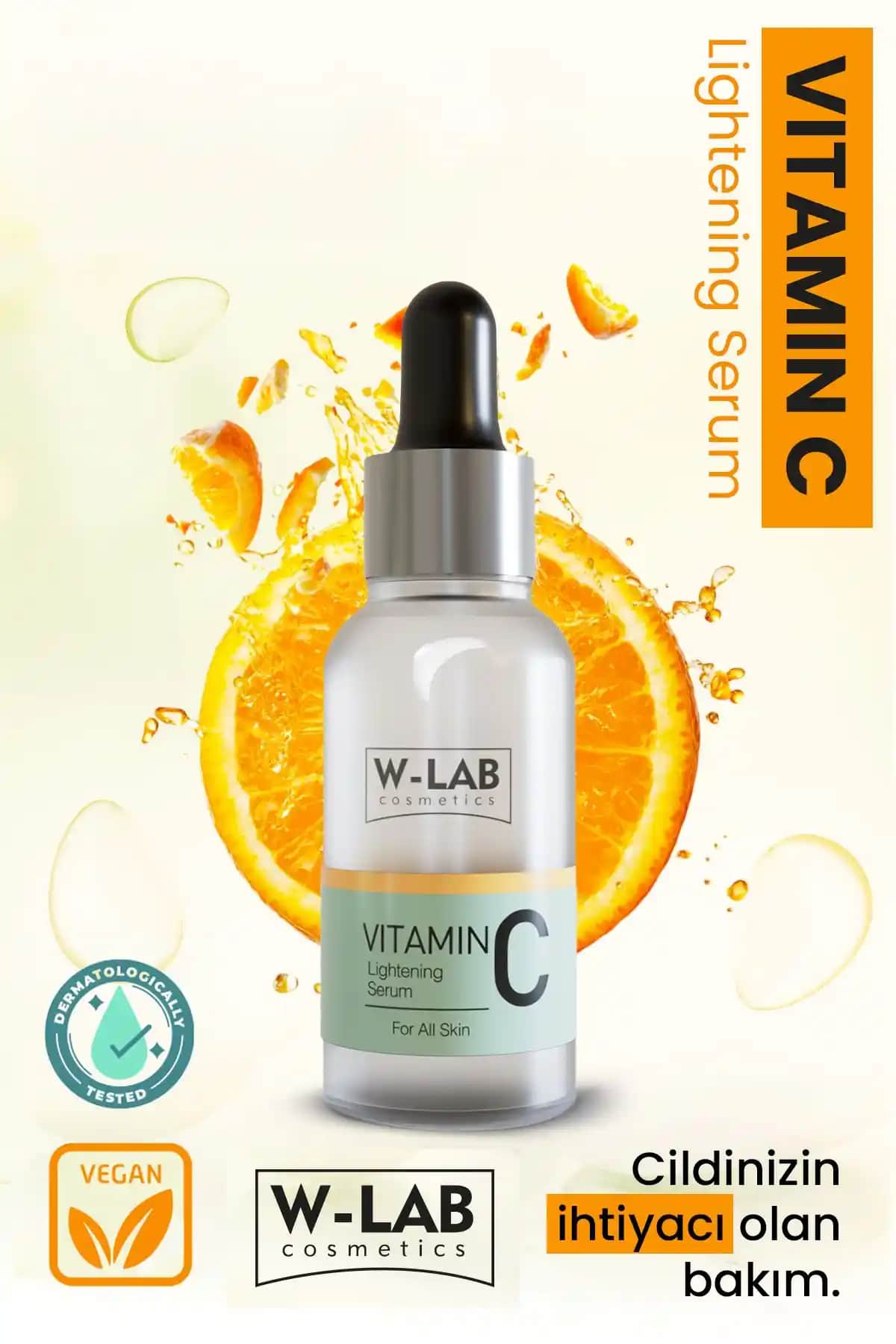 W-Lab Kozmetik Vitamin C Lightening Serum ile Cilt Aydınlatma ve Yenileme