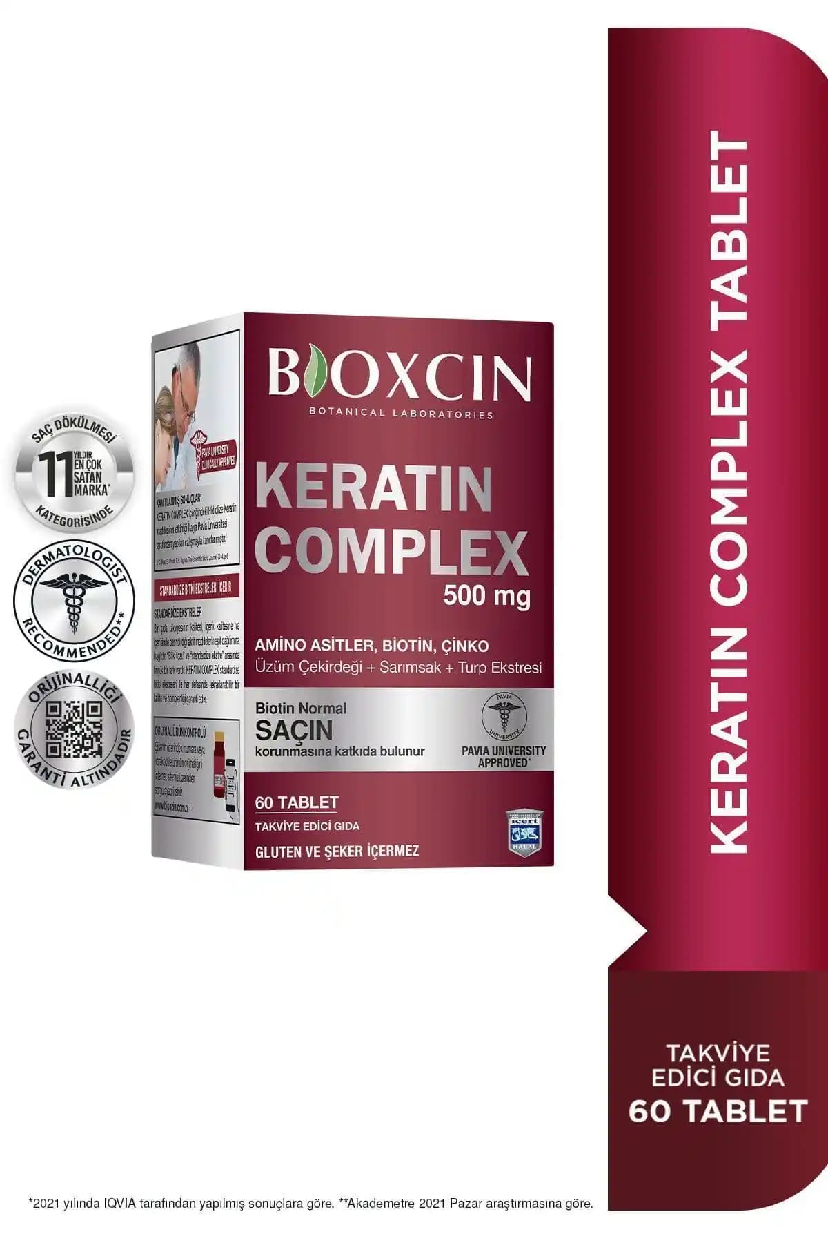 Bioxcin Keratin Complex 500 Mg Saç ve Tırnak Sağlığını Destekleyen Güçlü Takviye Ürünü