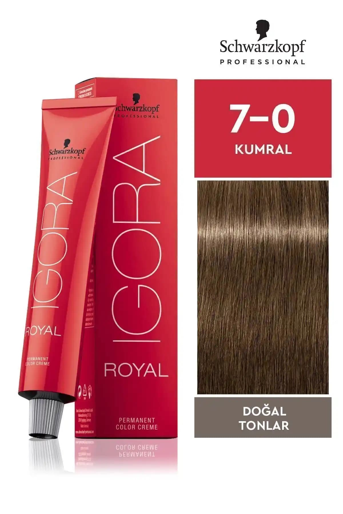 Igora Royal Doğal Tonlar 7-0 Kumral ve 7-1 Kumral Sandre Karşılaştırması