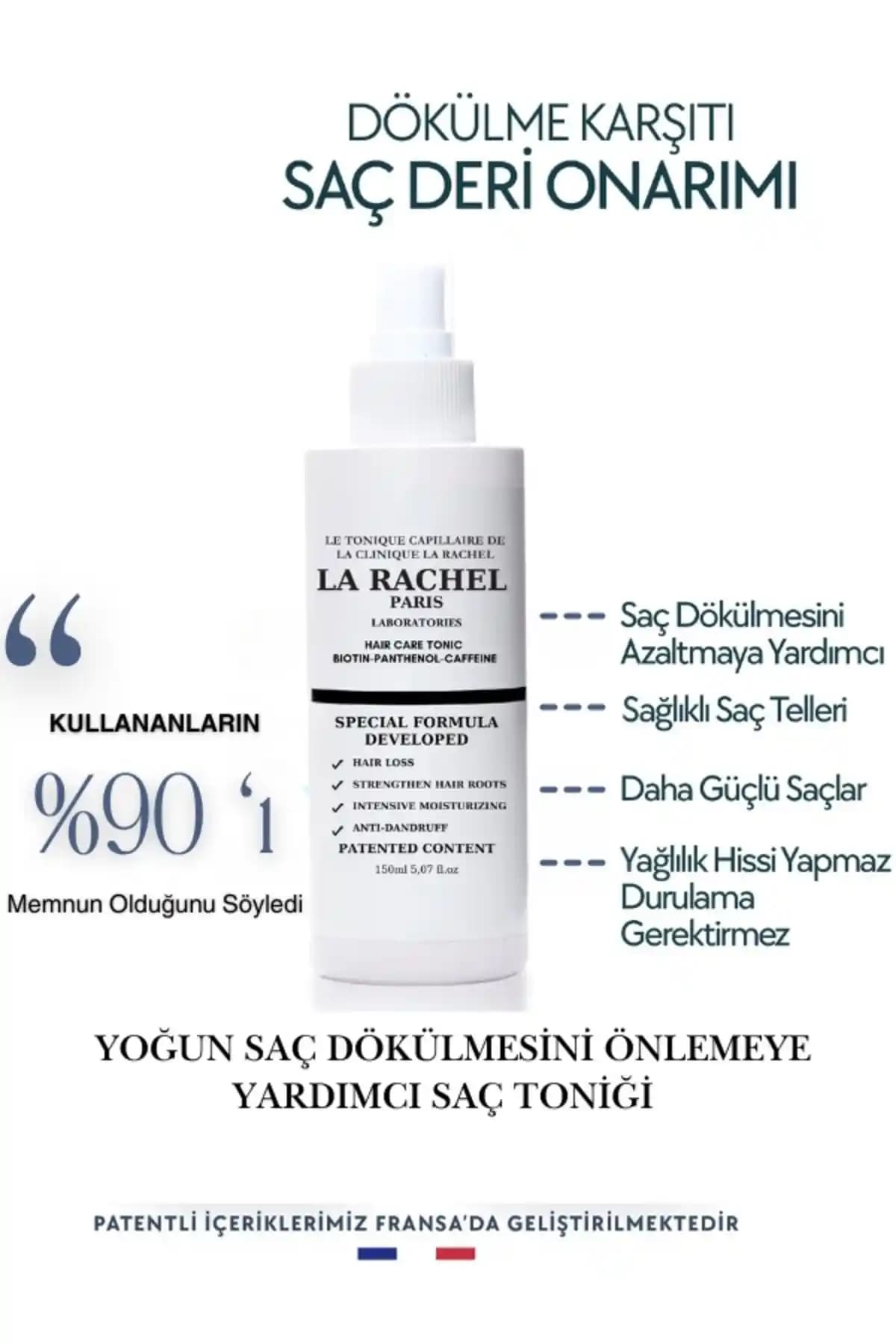 La Rachel Dökülme Karşıtı Saç Toniği: Güçlendiren ve Uzatan Bilimsel Formül