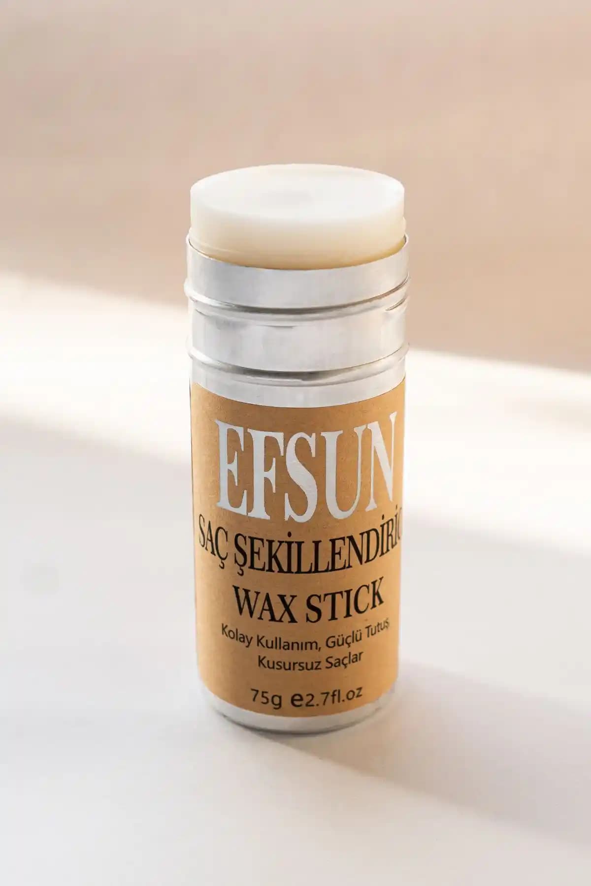 Efsun Hair Wax Stick 75gr: Güçlü Tutuculu ve Kolay Kullanımlı Saç Şekillendirme Ürünü