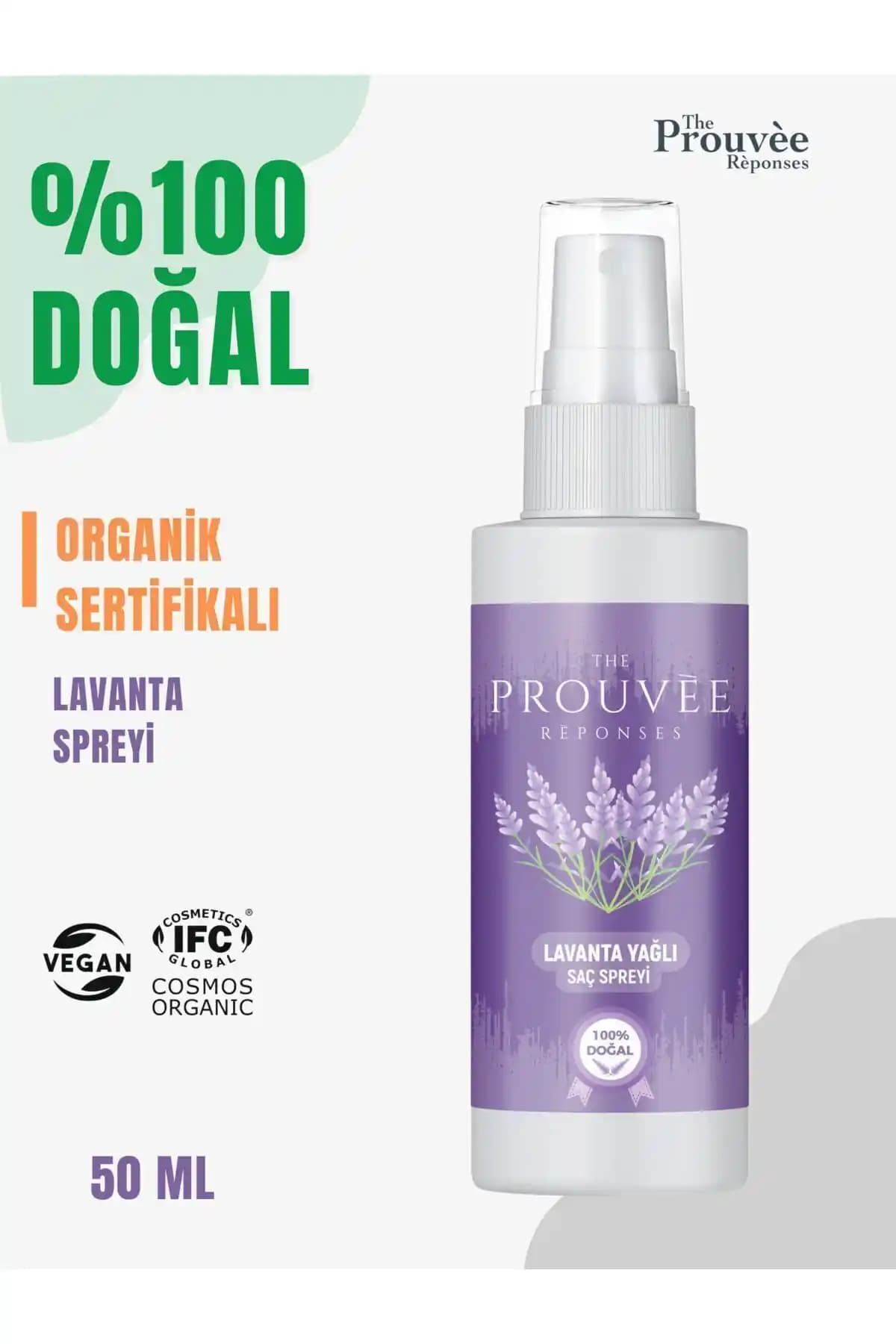 The Prouvee Reponses %100 Doğal Lavanta Yağlı Saç Spreyi - Doğal ve Ferahlatıcı Saç Bakım Ürünü