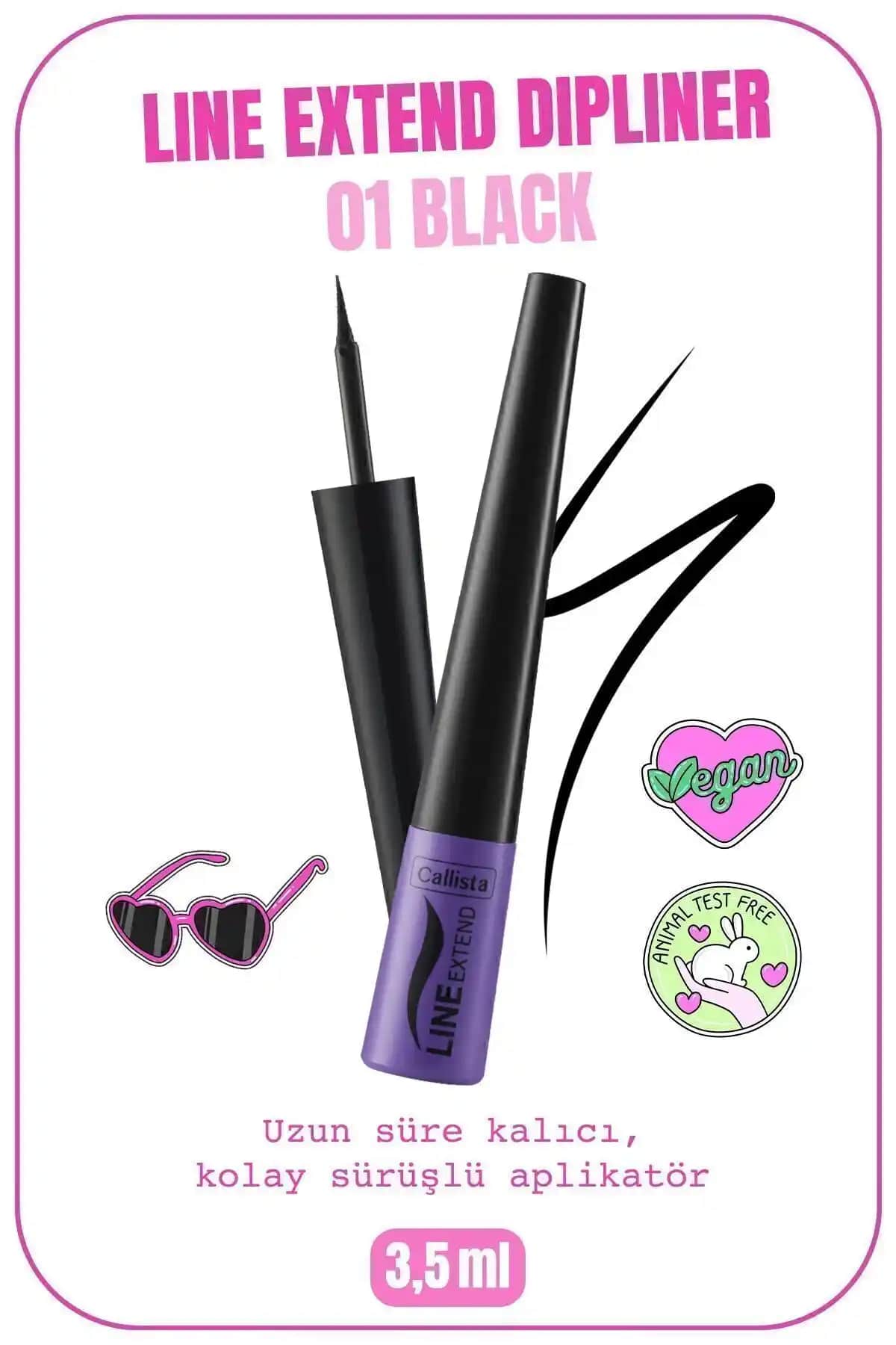 Callista Line Extend Dipliner Uzun Süre Kalıcı Siyah Renkli Makyaj Kalemi