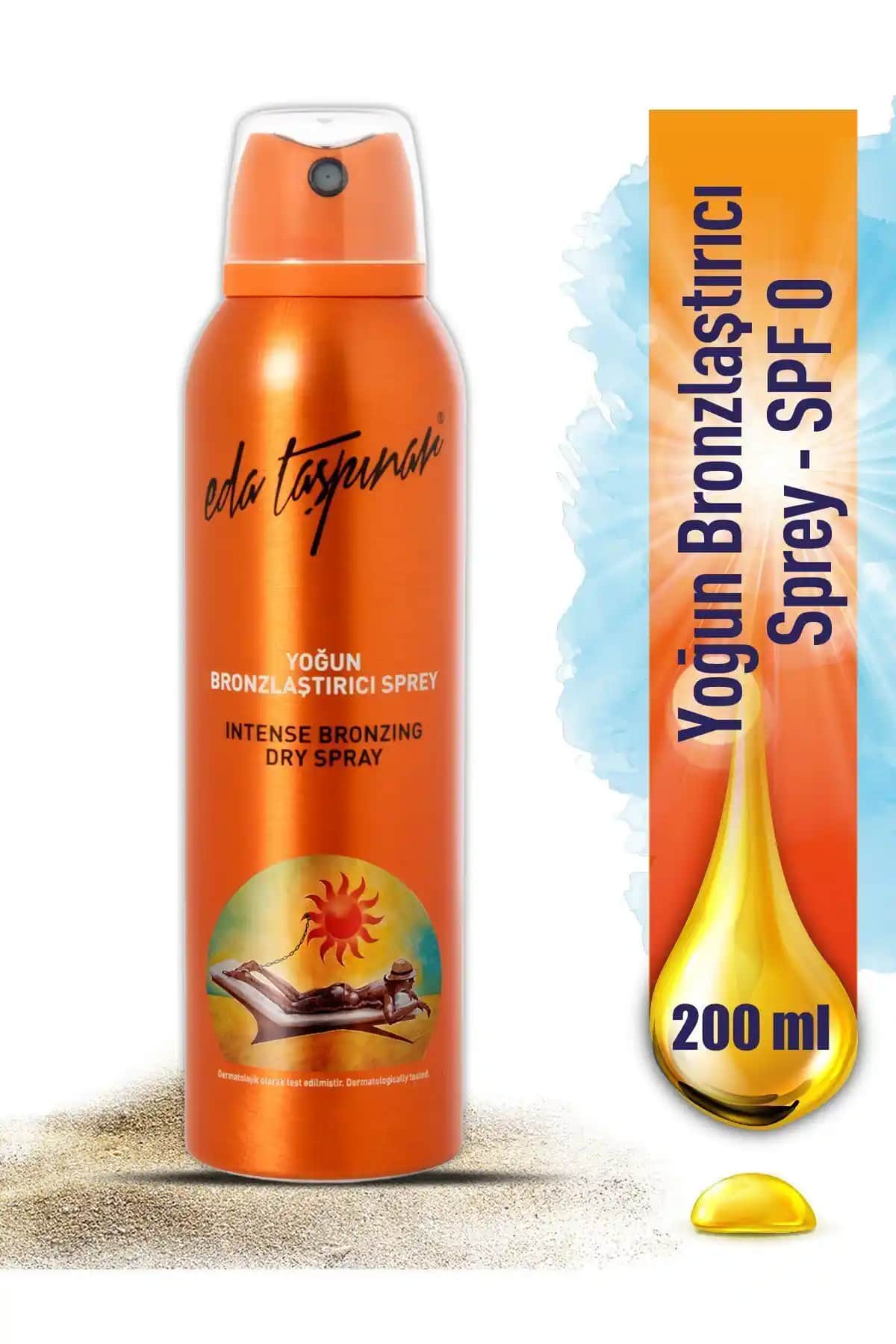 Eda Taşpınar Yoğun Bronzlaştırıcı Sprey 200 ml ile doğal ve kalıcı bronzluk sağlayın
