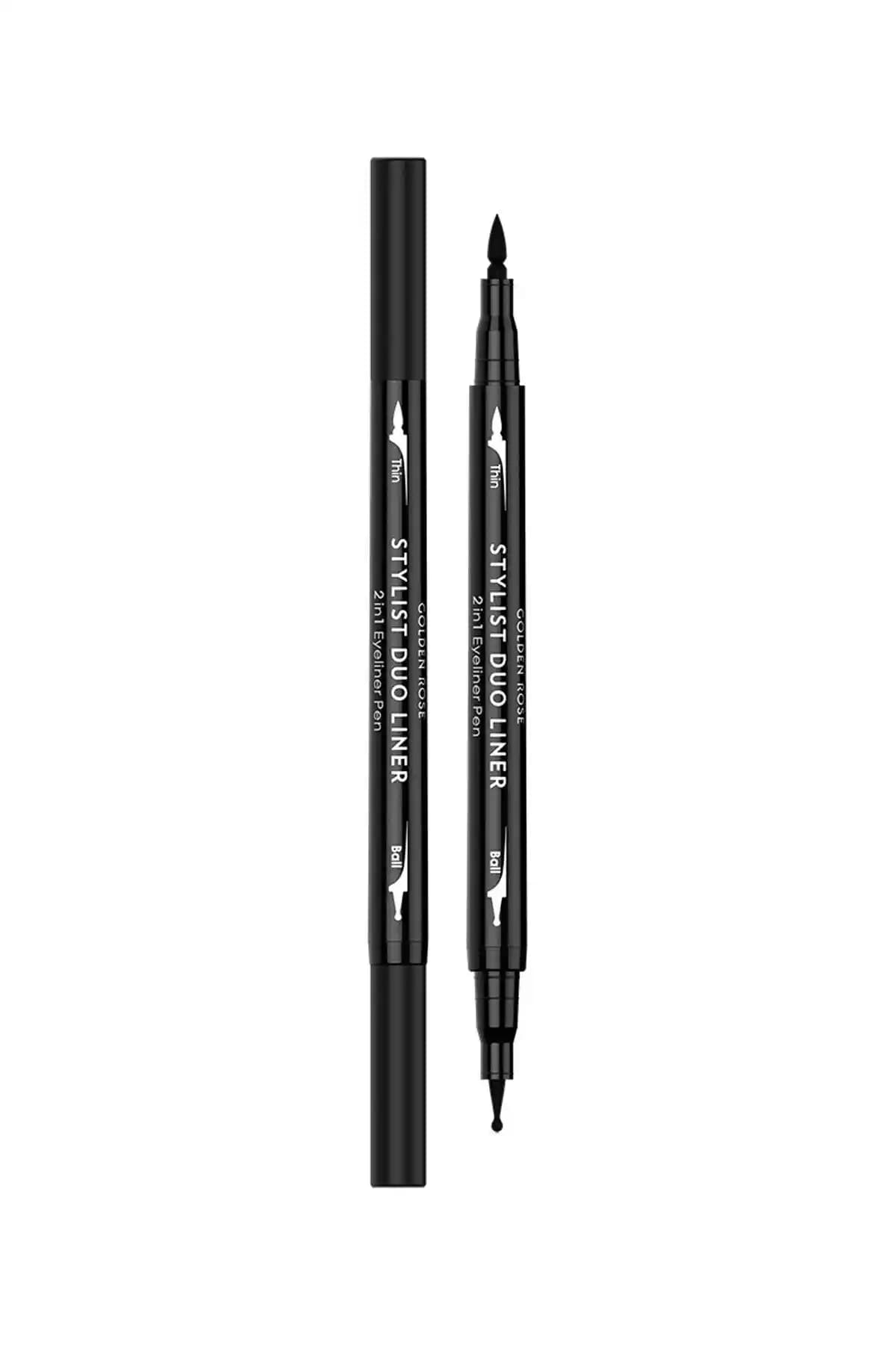 Golden Rose Stylist Duo Liner 2'li Kalem Eyeliner Pratik ve Dayanıklı Göz Makyajı Aracı