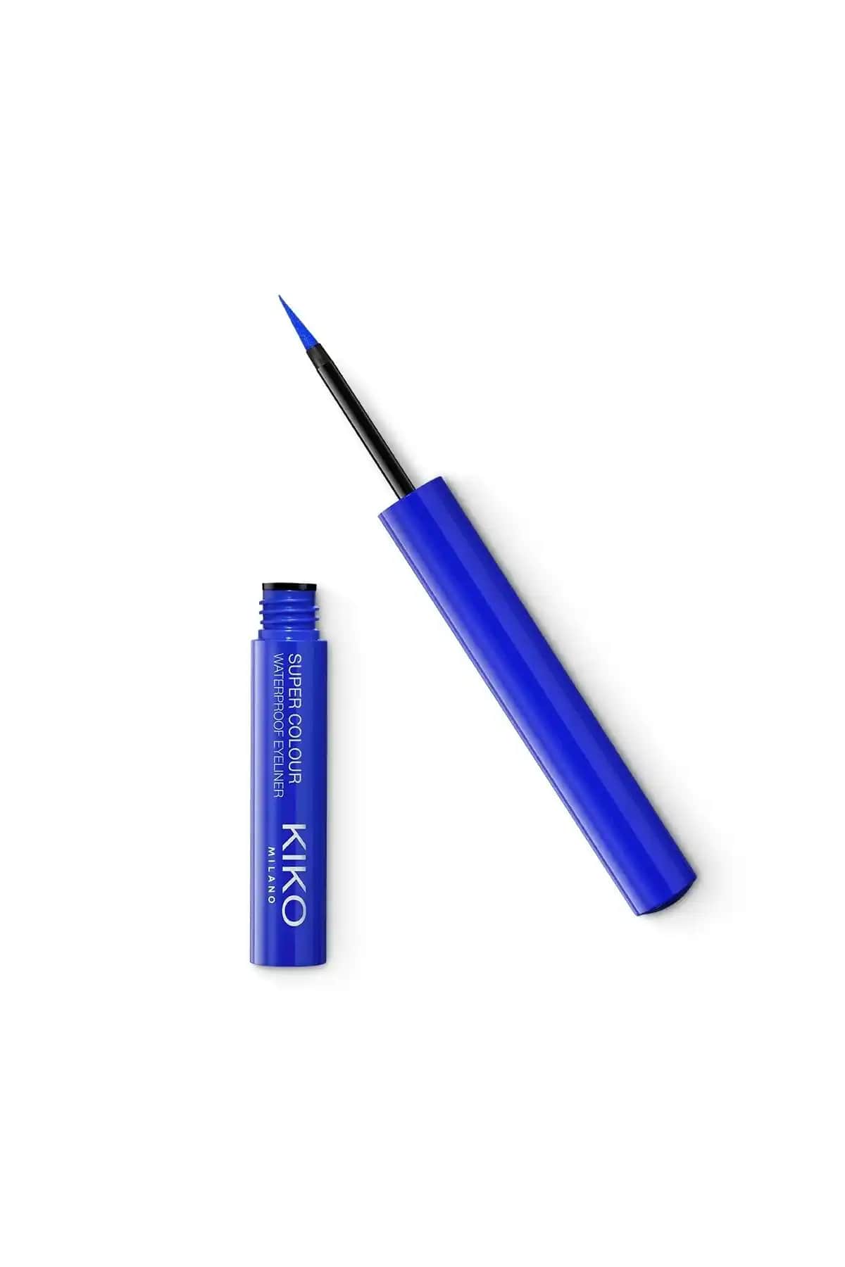 KIKO Milano Super Colour Waterp Eyelin Mavi Likit Eyeliner Dayanıklı ve Parlak Renkli