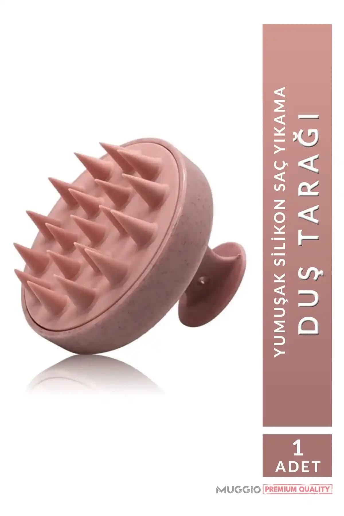 Muggio Pembe Silikonlu Saç Bakım Masaj Tarağı ile Saç ve Deri Sağlığını Destekleyin