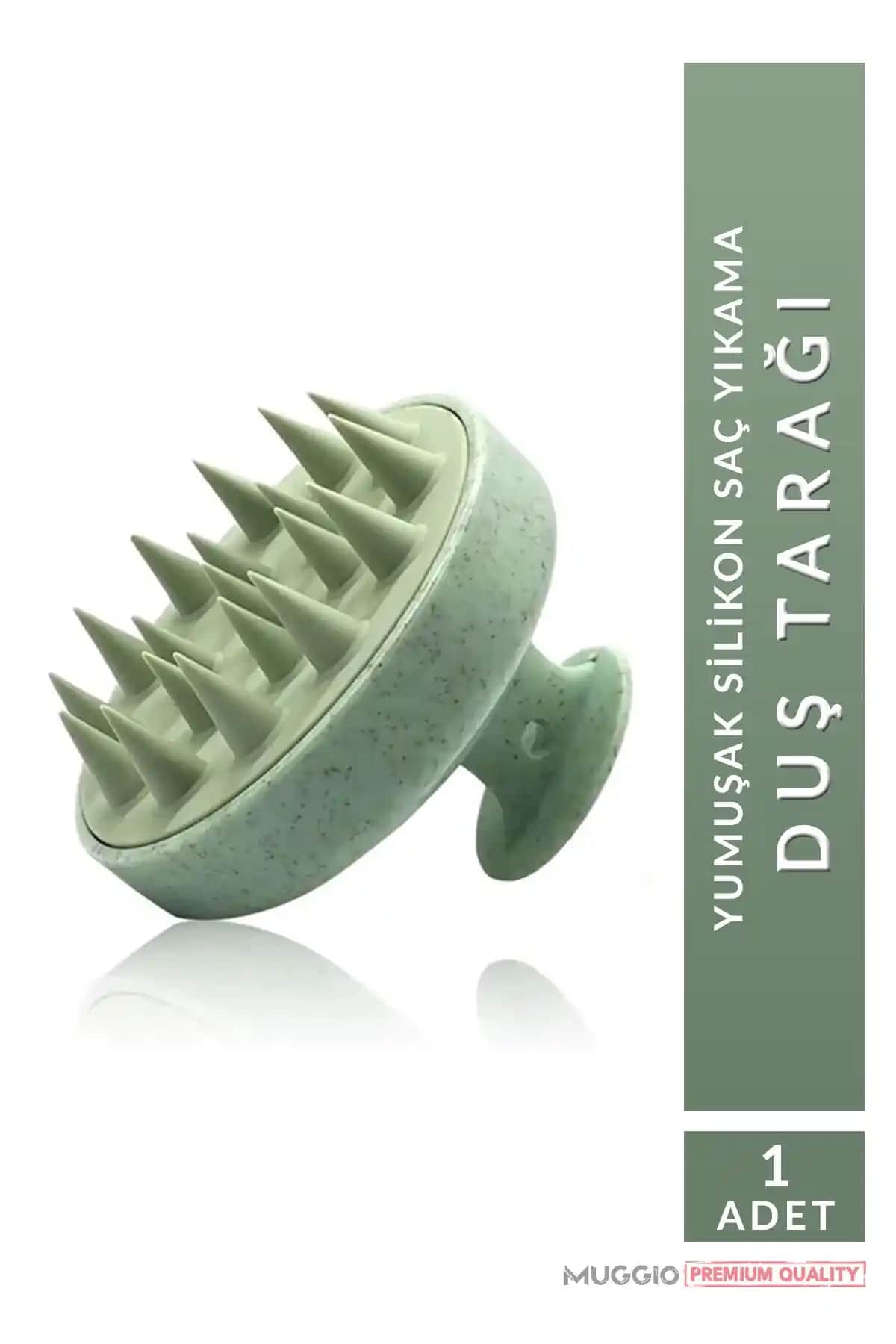 Muggio Yeşil Silikonlu Saç Bakım Masaj Tarağı: Doğal ve Etkili Saç Sağlığı Çözümü