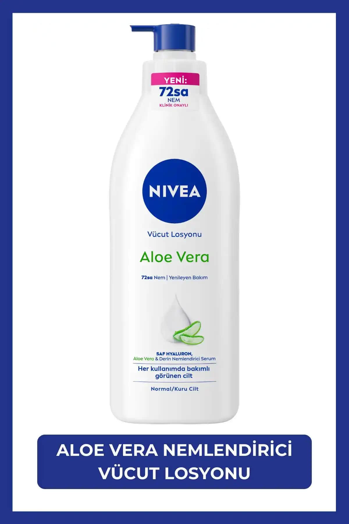 NIVEA Aloe Vera Derinlemesine Nemlendirici Serum Vücut Losyonu: Hassas ve kuru ciltler için ideal bakım ürünü