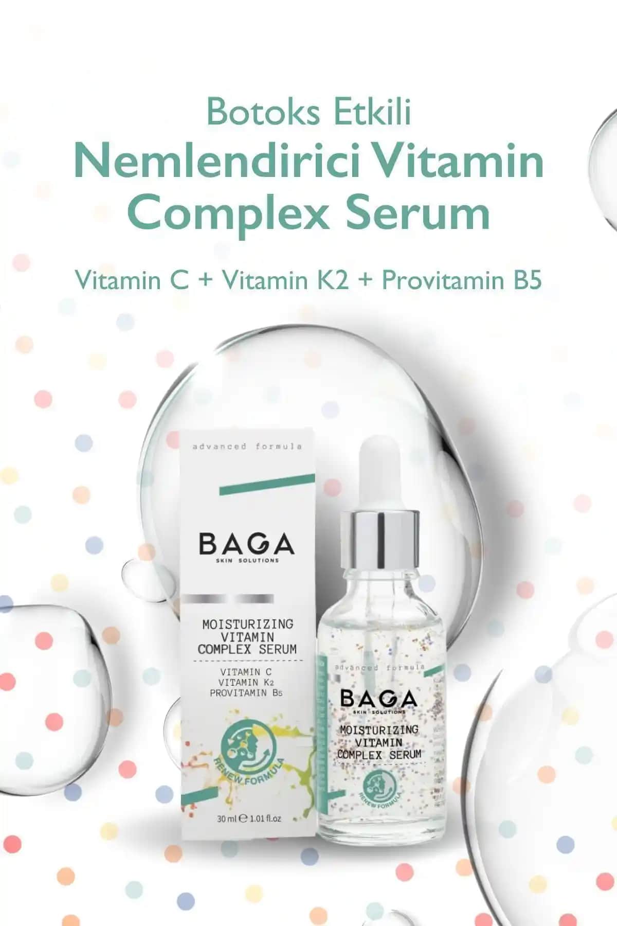 Baga Botoks Etkili Nemlendirici Vitamin Complex Serum: Güçlü Cilt Bakımında Yenilikçi Çözüm